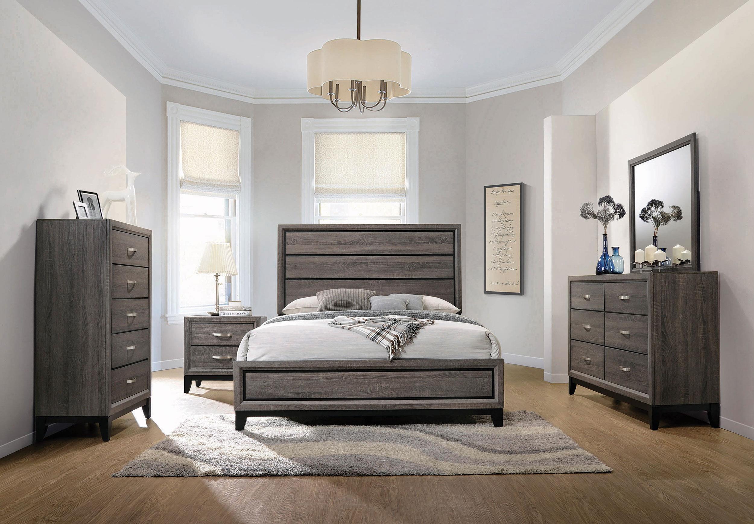 Coaster Watson Transitional Grey Oak Eastern King Bed Model 212421Ke-S5