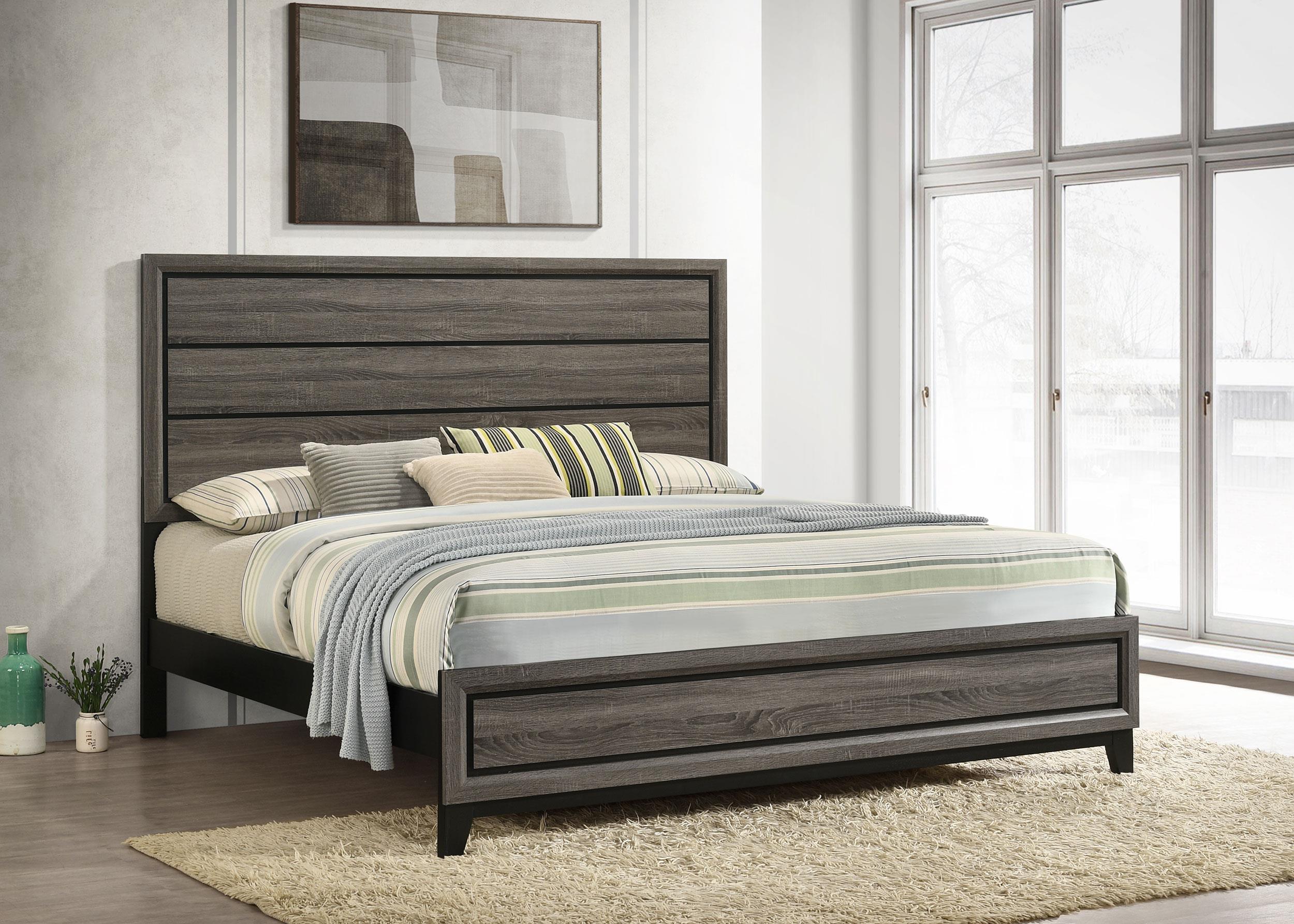 Coaster Watson Transitional Grey Oak Eastern King Bed Model 212421Ke