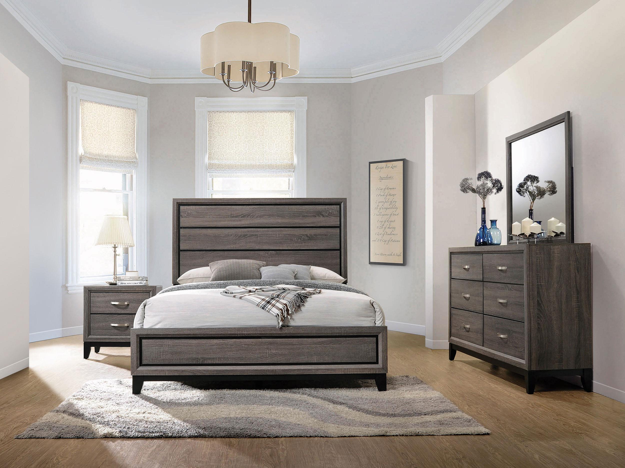 Coaster Watson Transitional Grey Oak Queen Bed Model 212421Q-S4