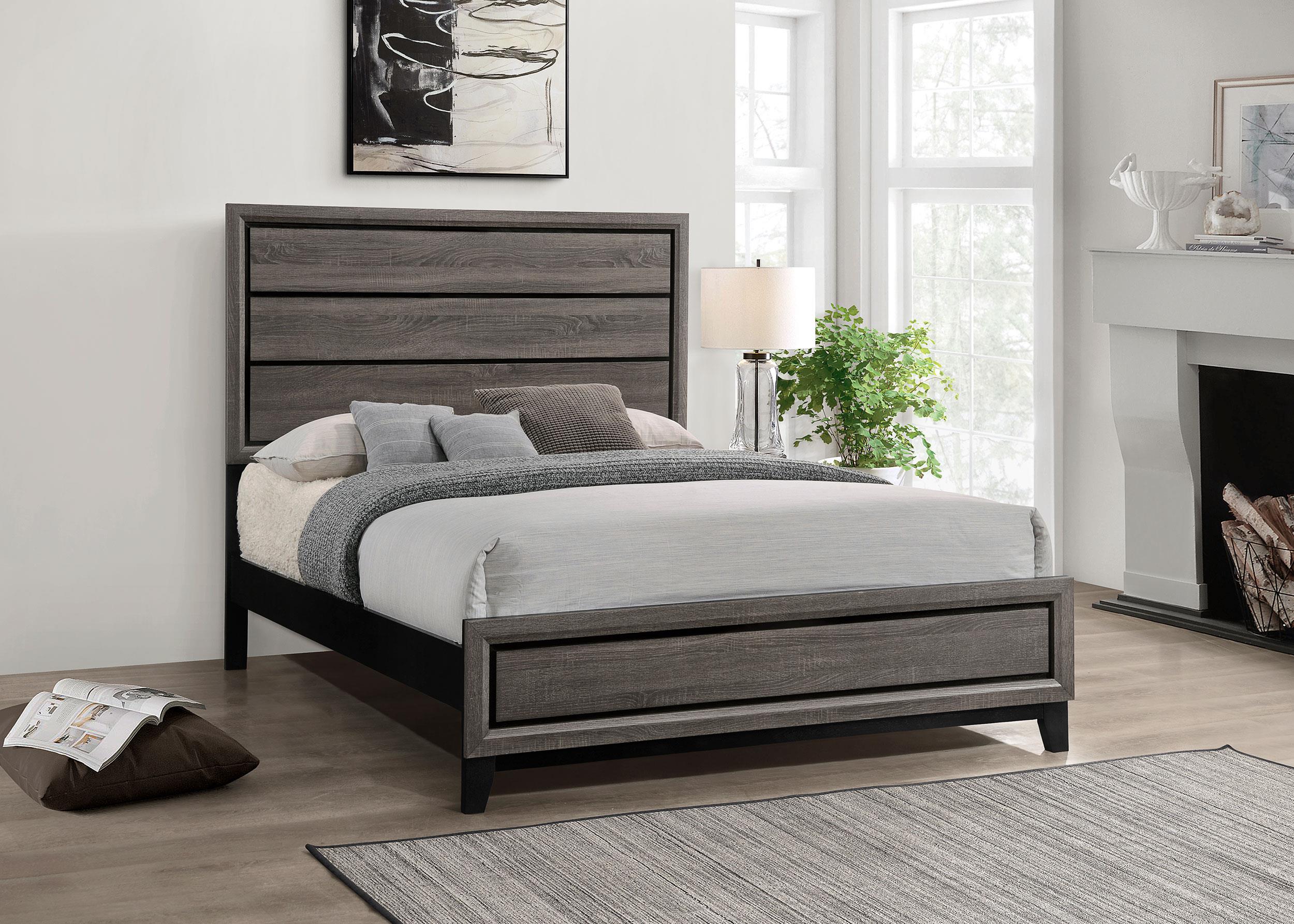 Coaster Watson Transitional Grey Oak Queen Bed Model 212421Q