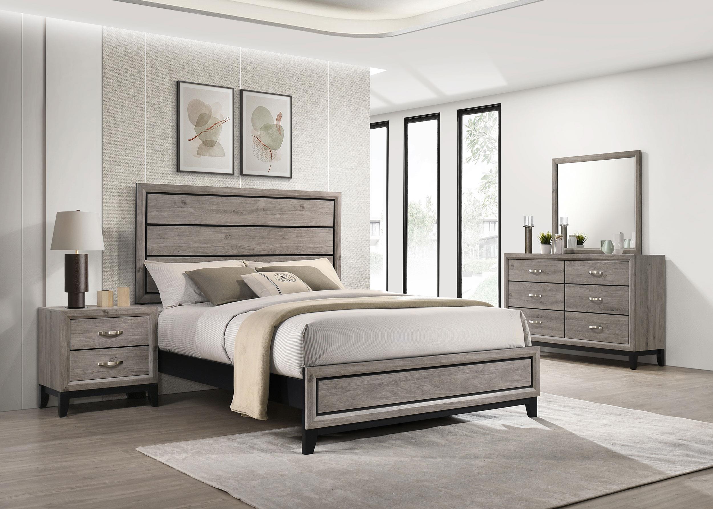 Coaster Watson Transitional Light Taupe Eastern King Bed Model 215911Ke-S4