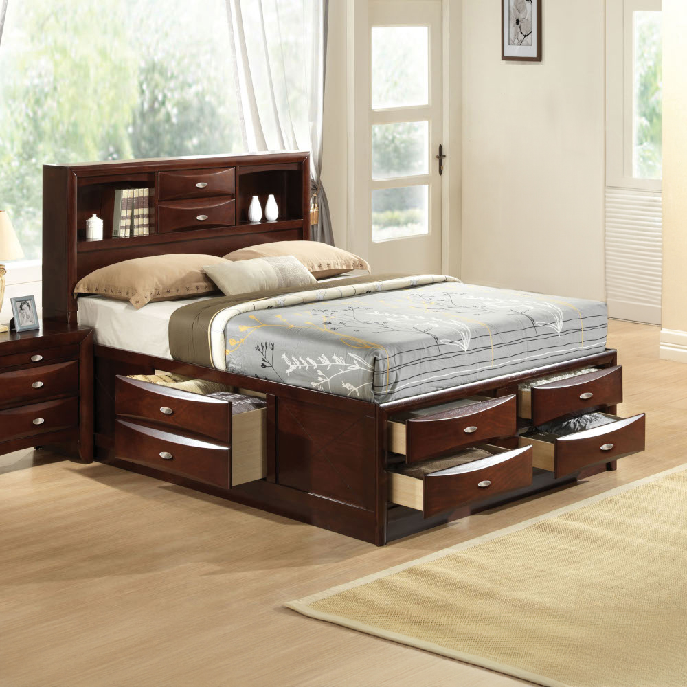 Acme Ireland EK Bed with Storage Model 21596EK