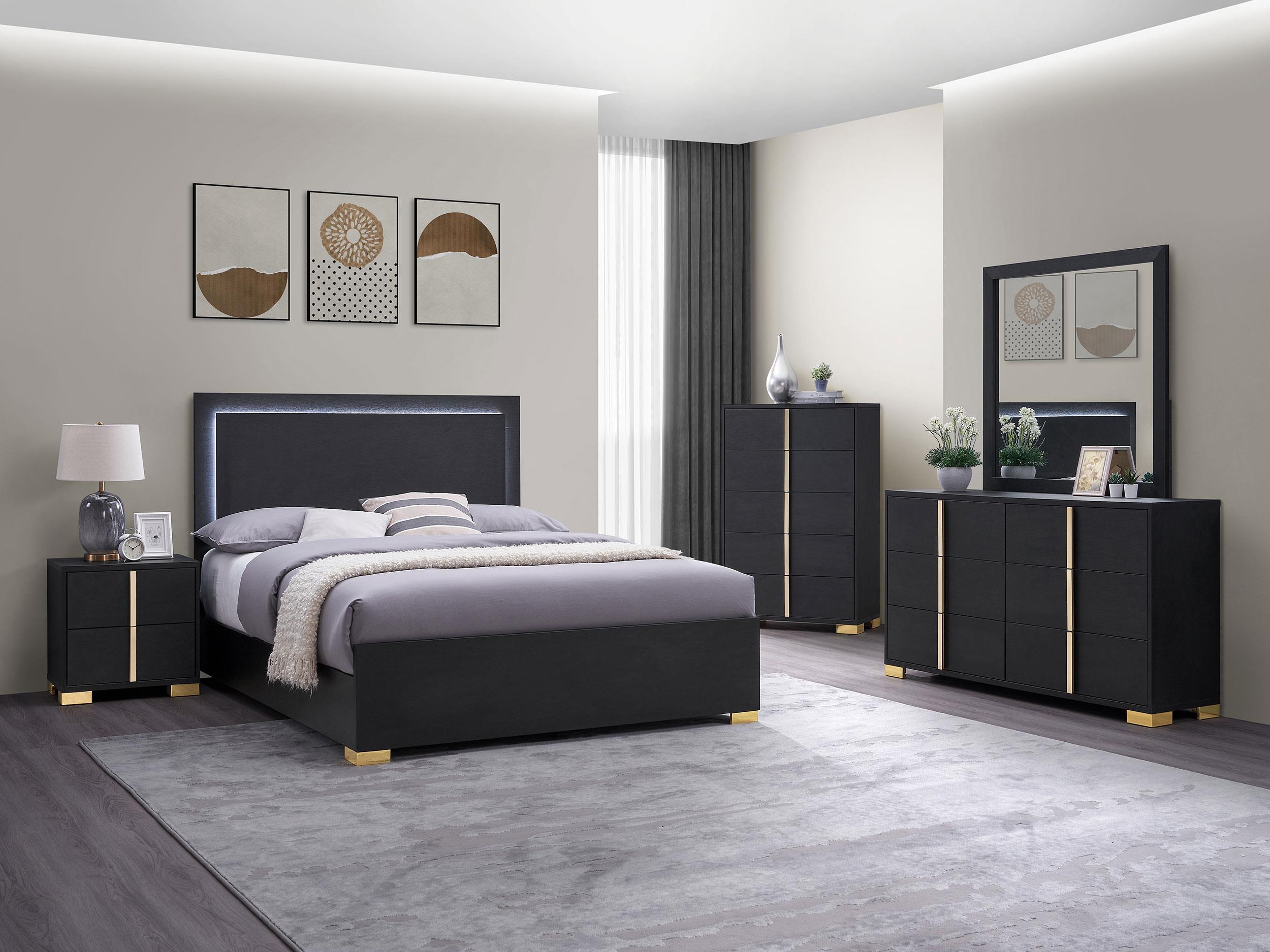 Coaster Marceline Contemporary Black Full Bed Model 222831F-S5