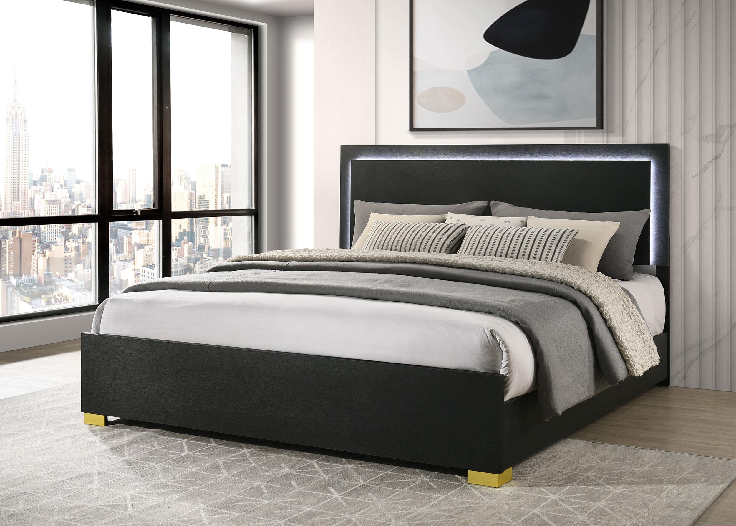 Coaster Marceline Contemporary Black Eastern King Bed Model 222831Ke