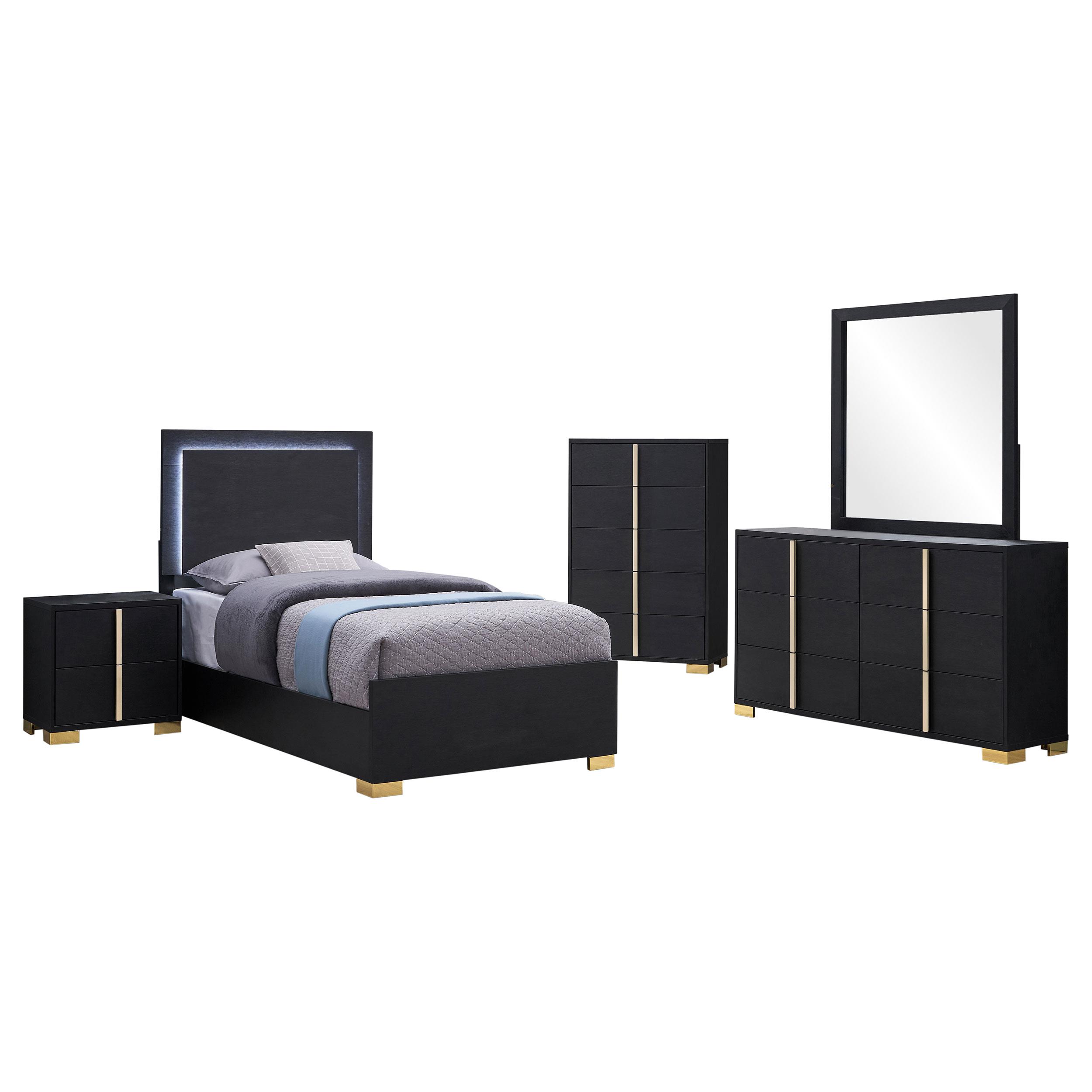 Coaster Marceline Contemporary Black Twin Bed Model 222831T-S5