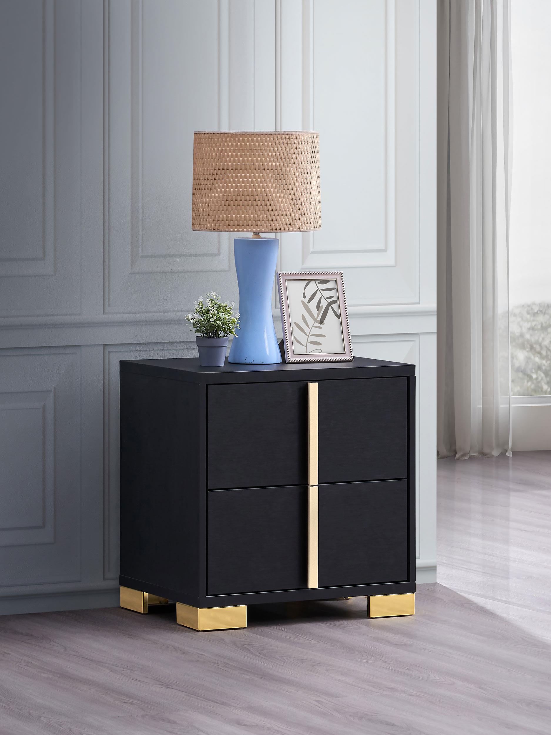 Coaster Marceline Contemporary Black Nightstand Model 222832