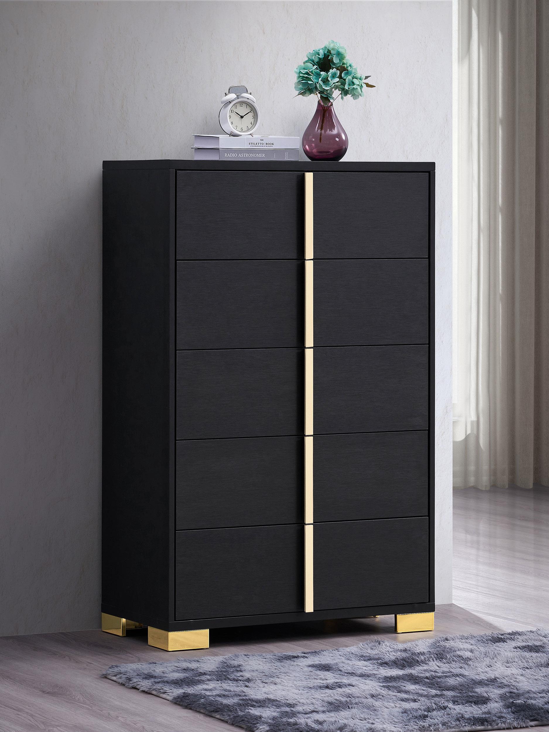 Coaster Marceline Contemporary Black Chest Model 222835