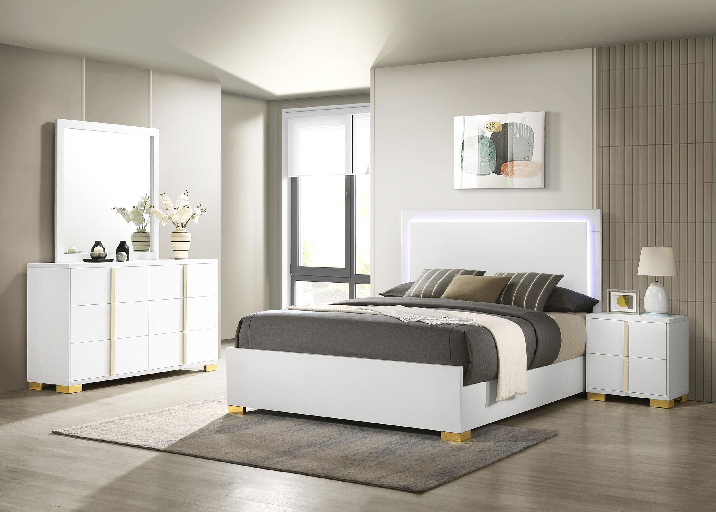Coaster Marceline Contemporary White Full Bed Model 222931F-S4
