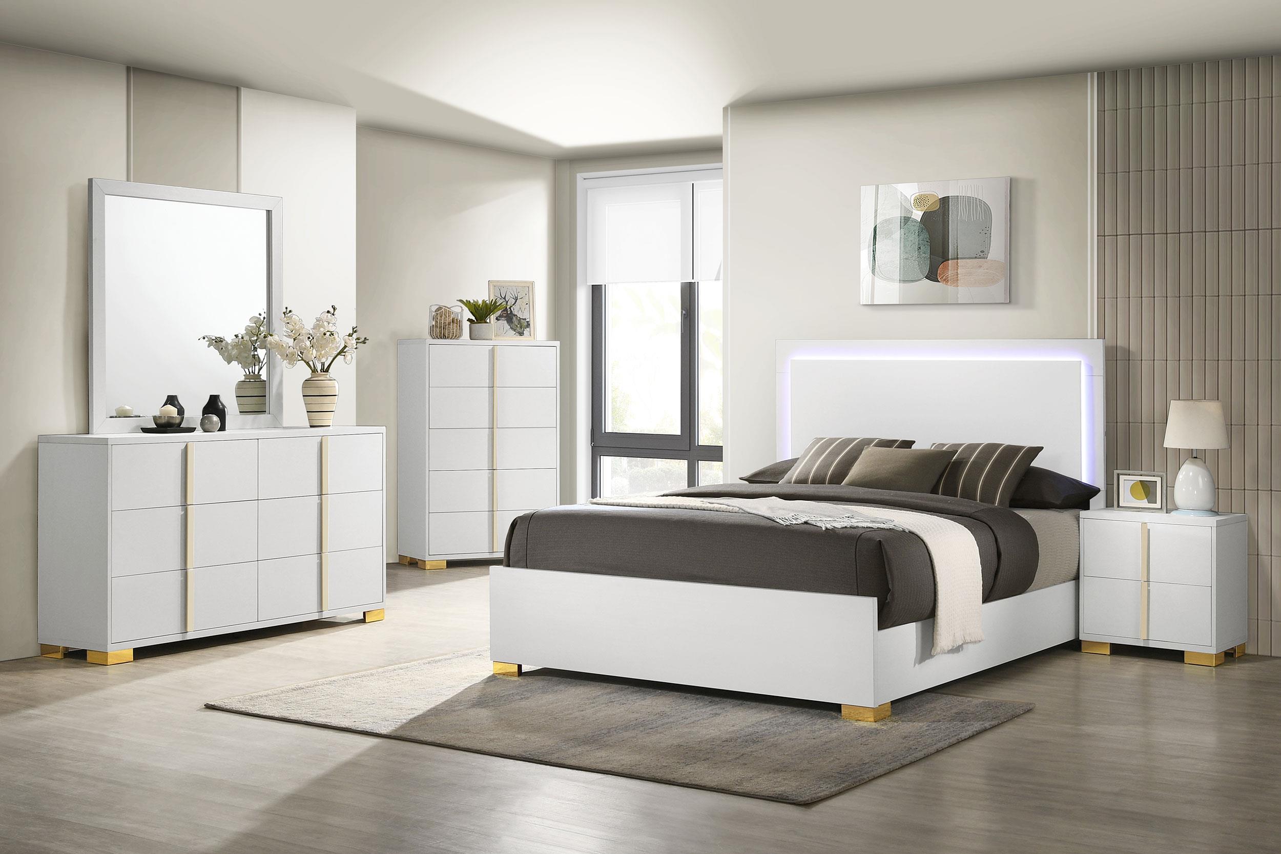 Coaster Marceline Contemporary White Full Bed Model 222931F-S5
