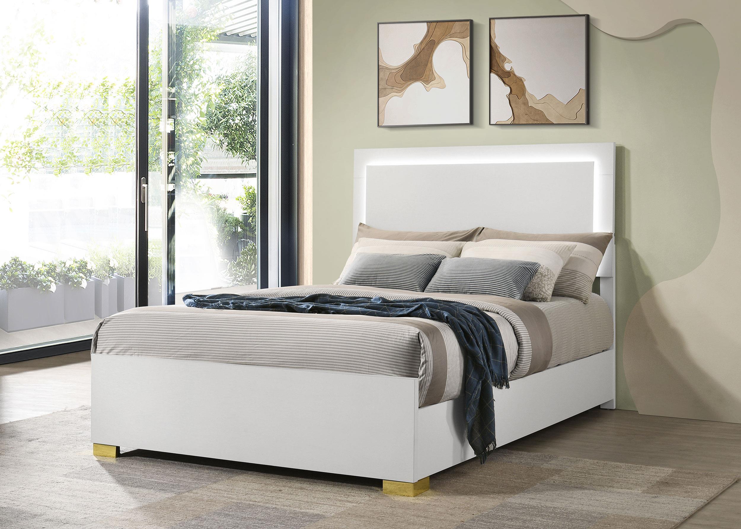Coaster Marceline Contemporary White Full Bed Model 222931F