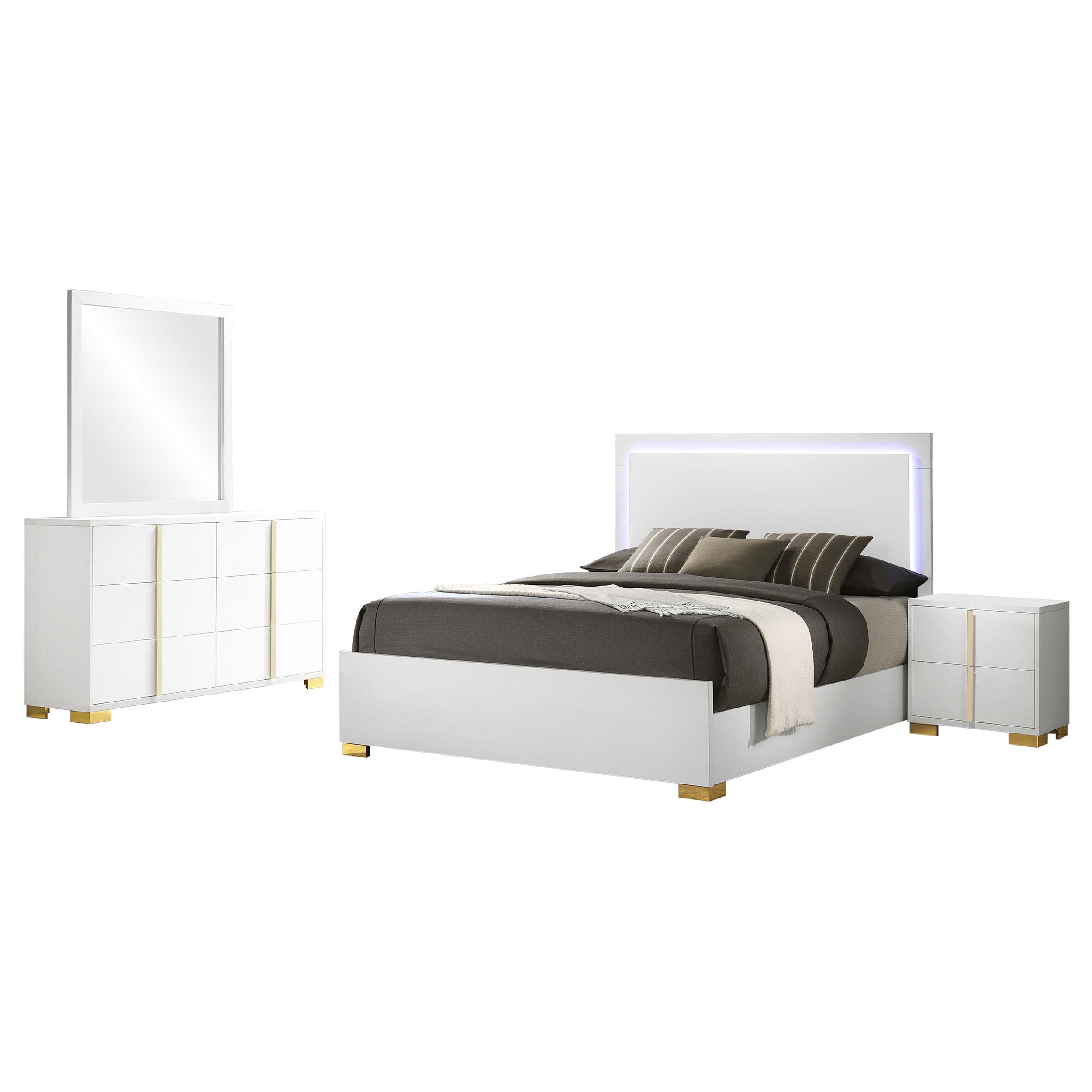 Coaster Marceline Contemporary White Queen Bed Model 222931Q-S4
