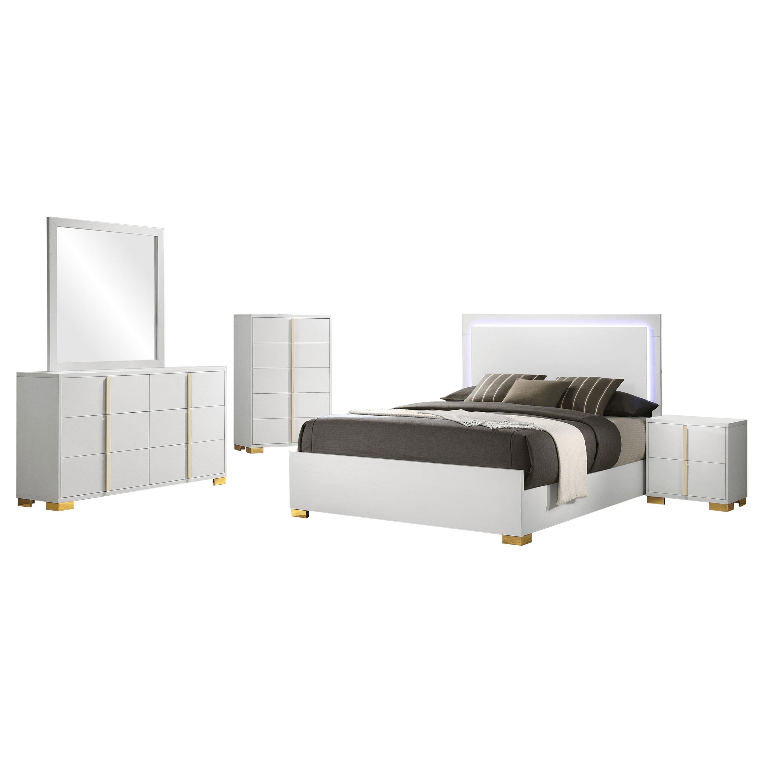 Coaster Marceline Contemporary White Queen Bed Model 222931Q-S5