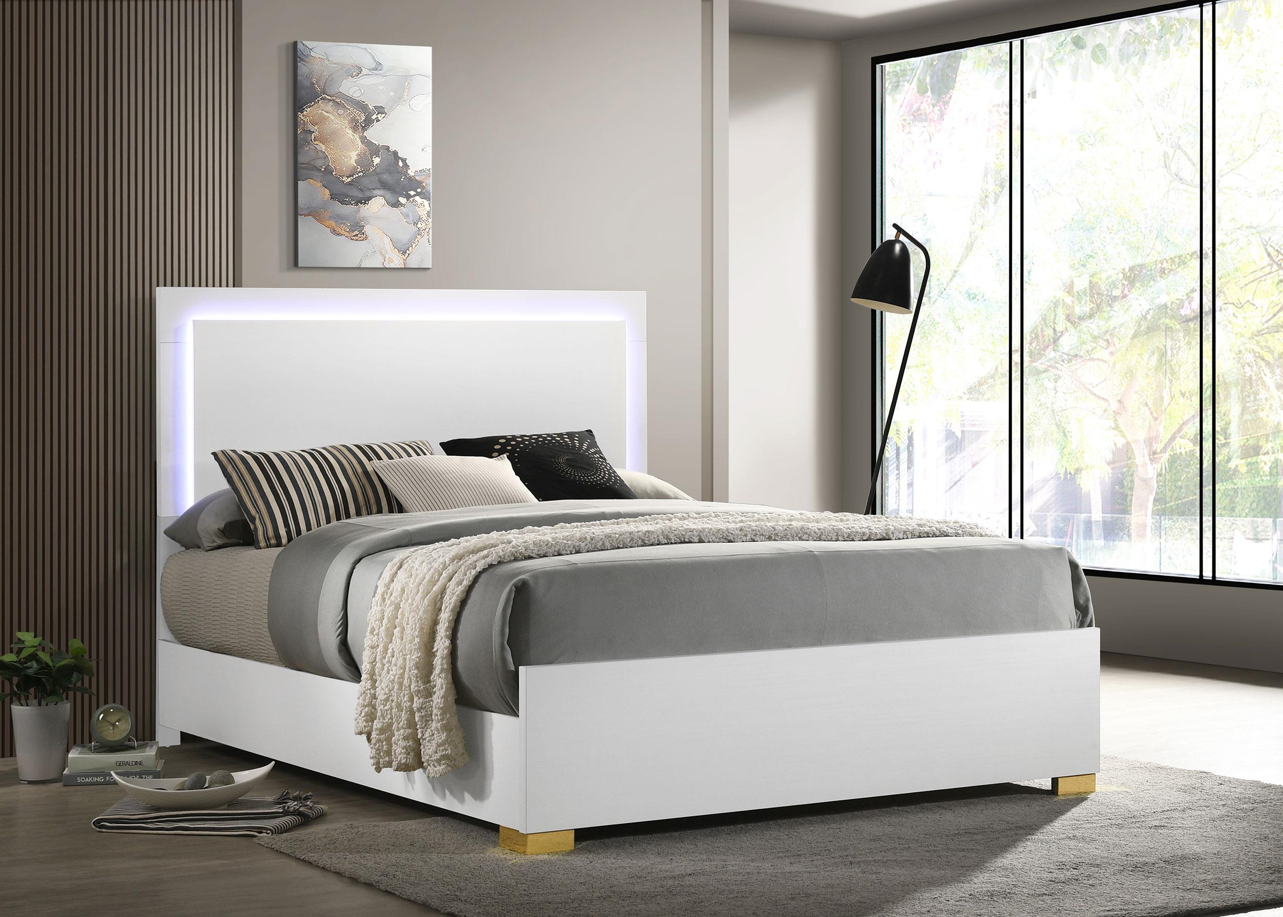 Coaster Marceline Contemporary White Queen Bed Model 222931Q