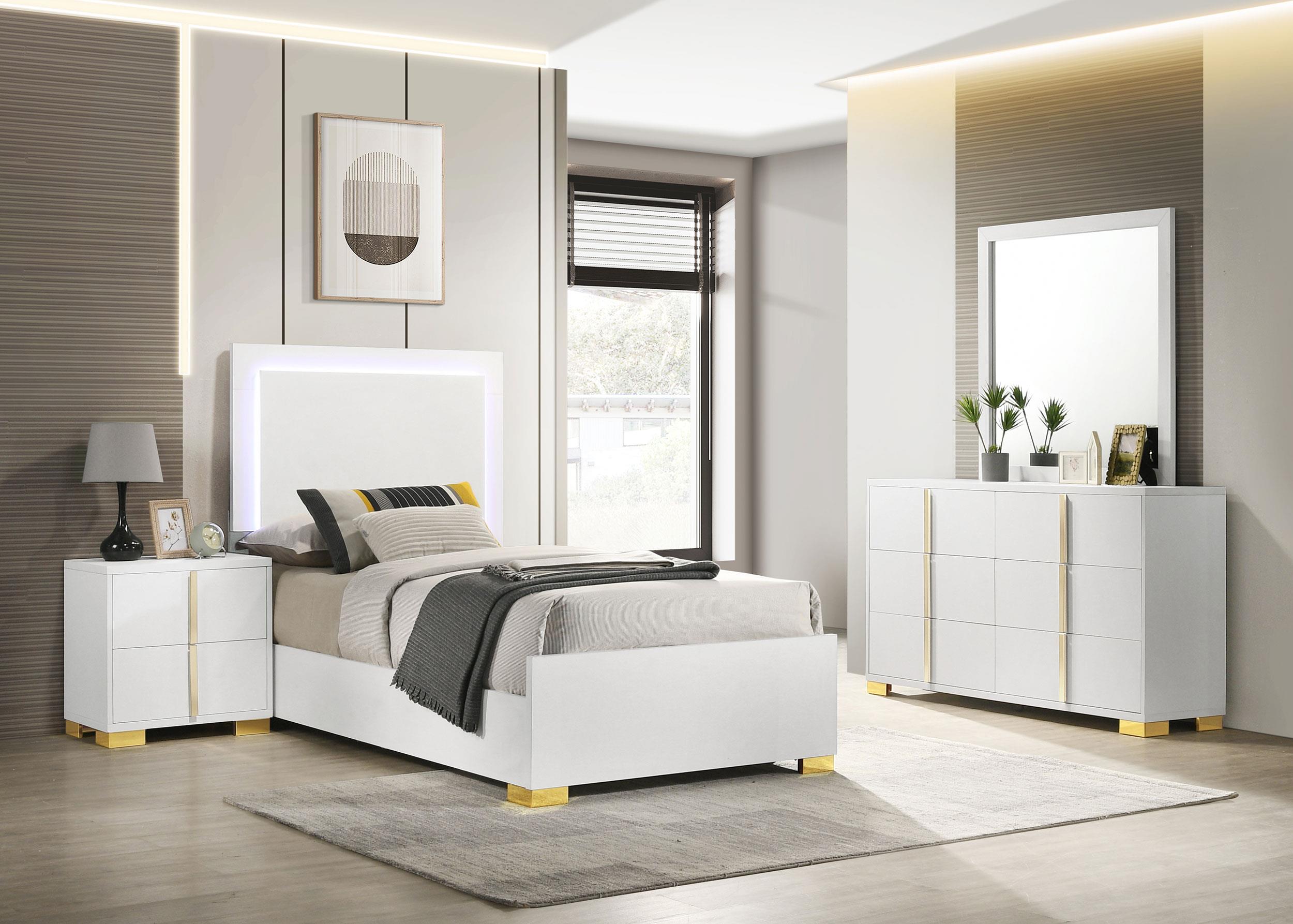 Coaster Marceline Contemporary White Twin Bed Model 222931T-S4