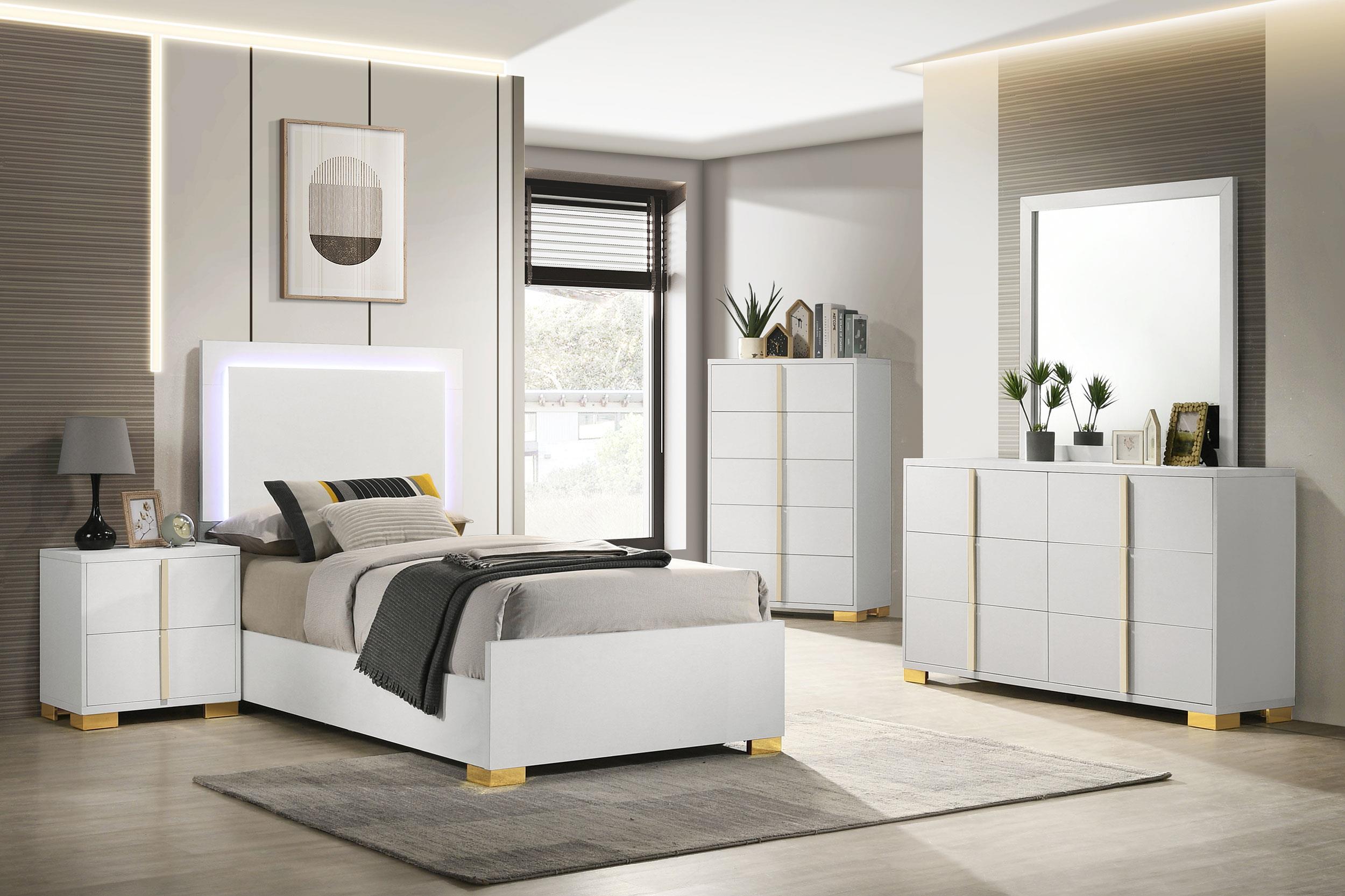 Coaster Marceline Contemporary White Twin Bed Model 222931T-S5