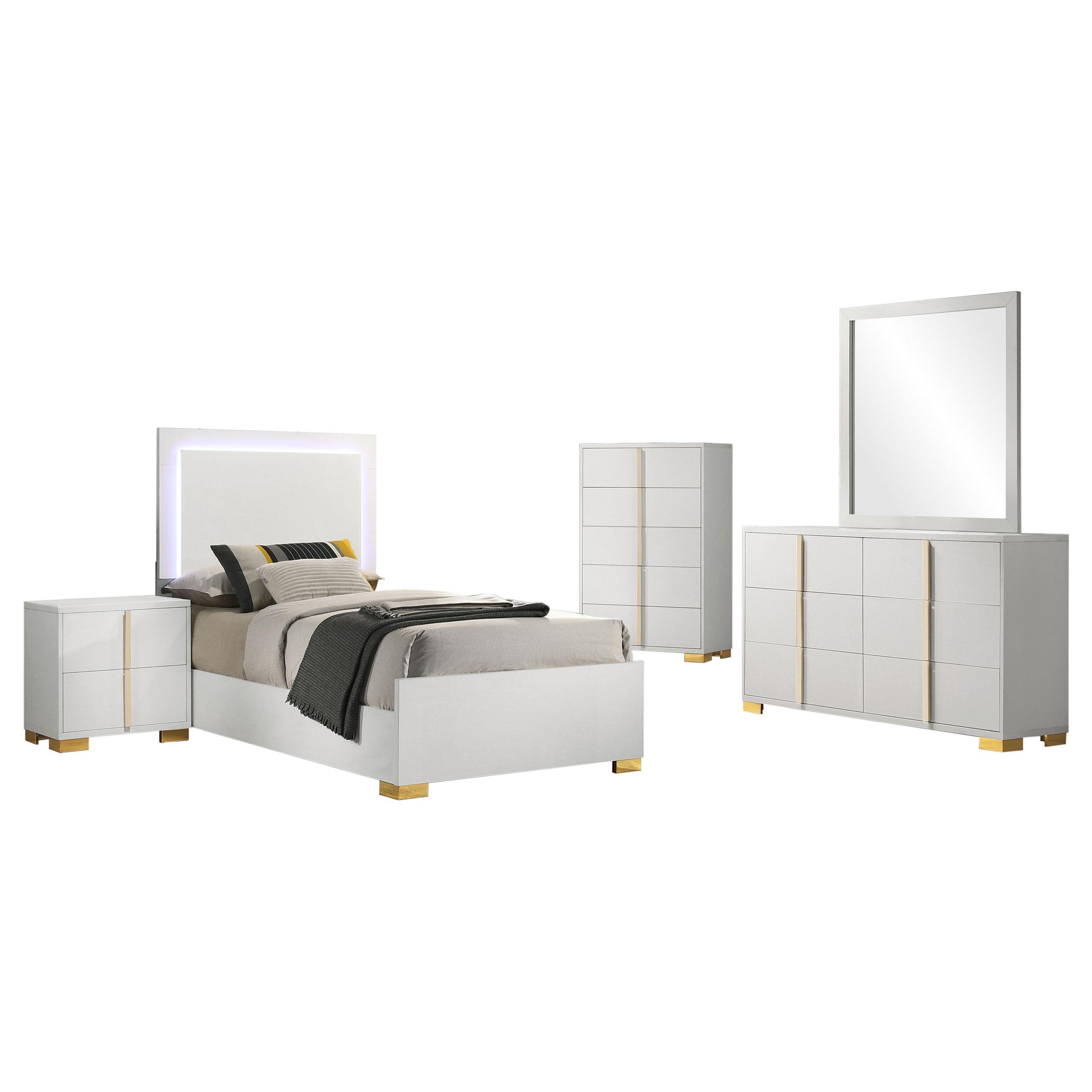 Coaster Marceline Contemporary White Twin Bed Model 222931T-S5