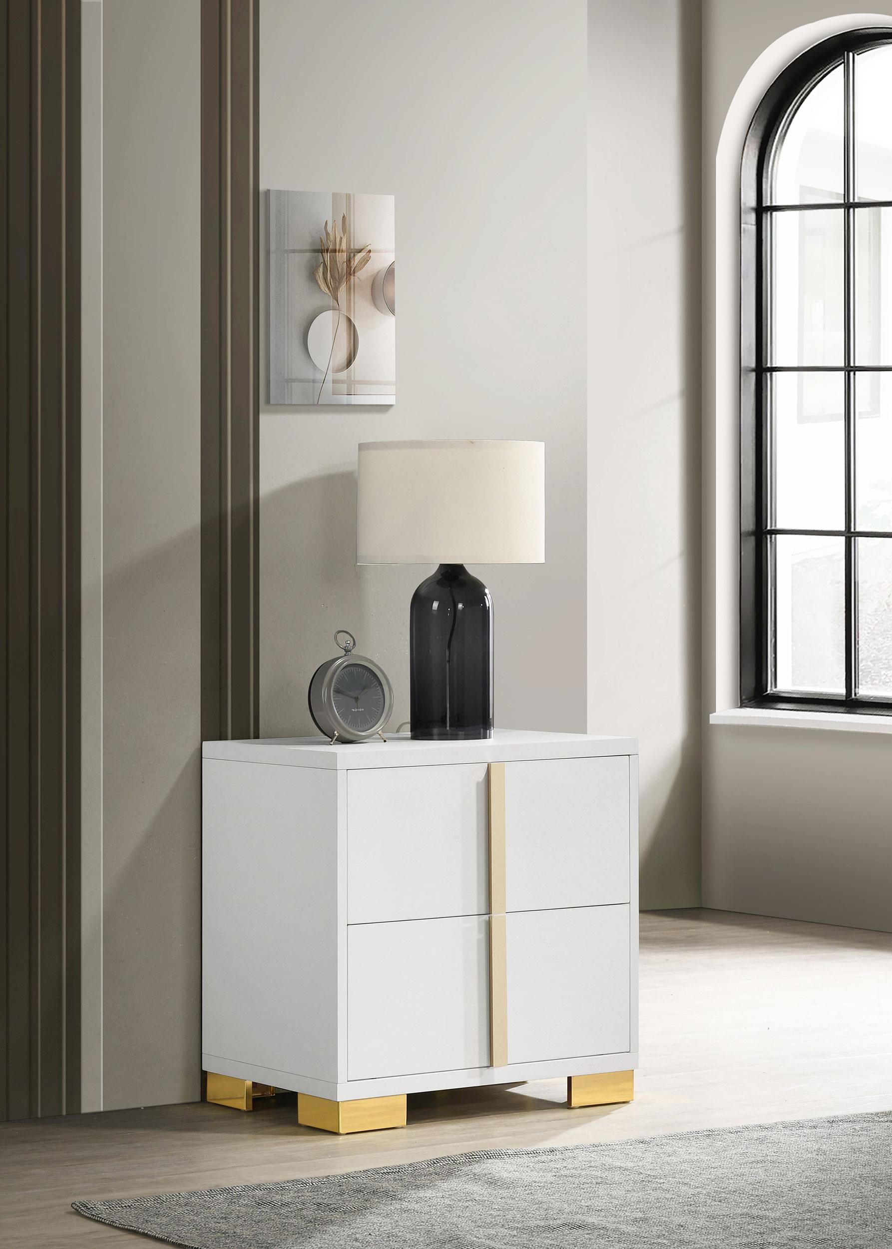 Coaster Marceline Contemporary White Nightstand Model 222932