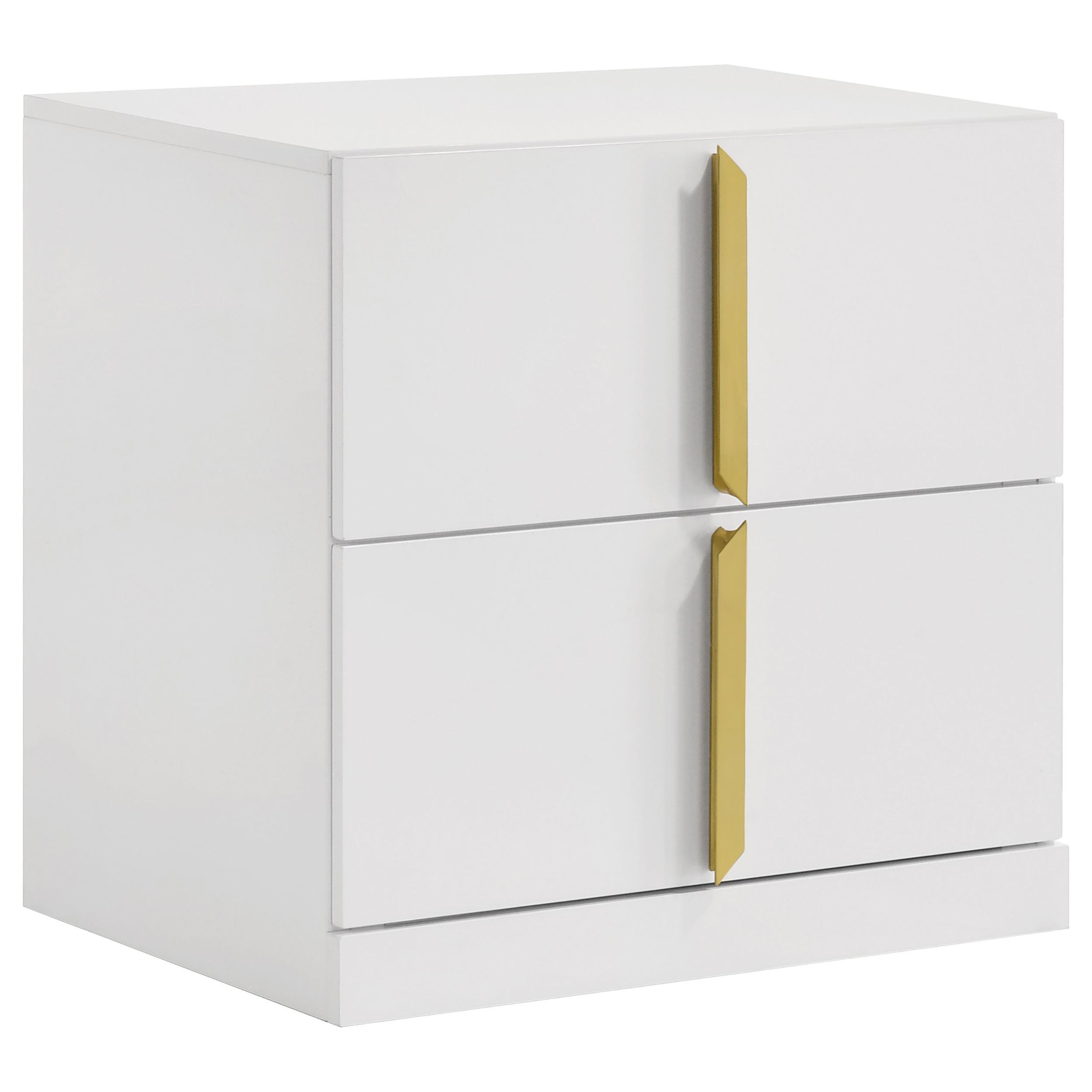 Coaster Ines Contemporary White High Gloss Nightstand Model 223092