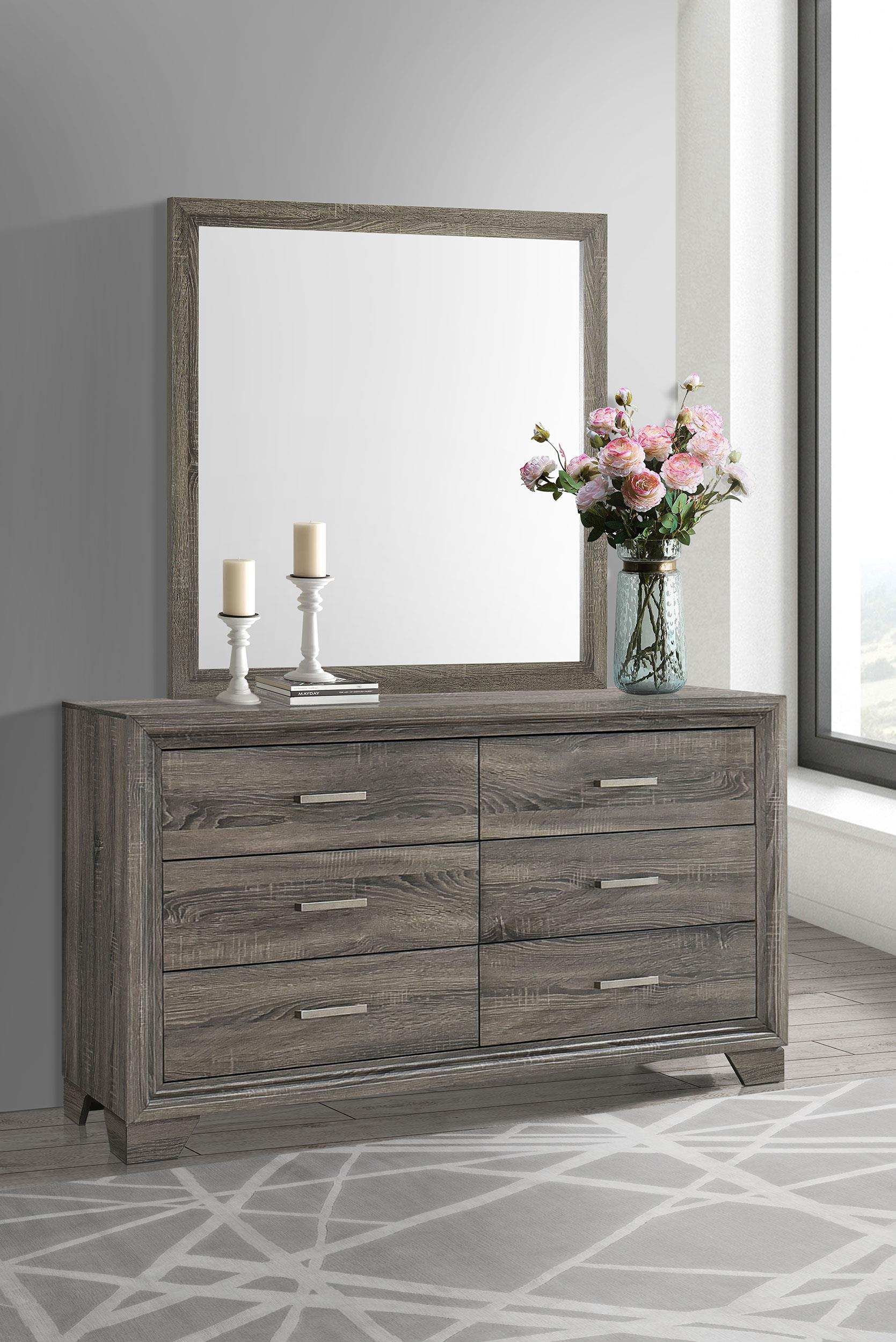 Coaster Wright Transitional Brown Oak Dresser With Mirror Model 223343M