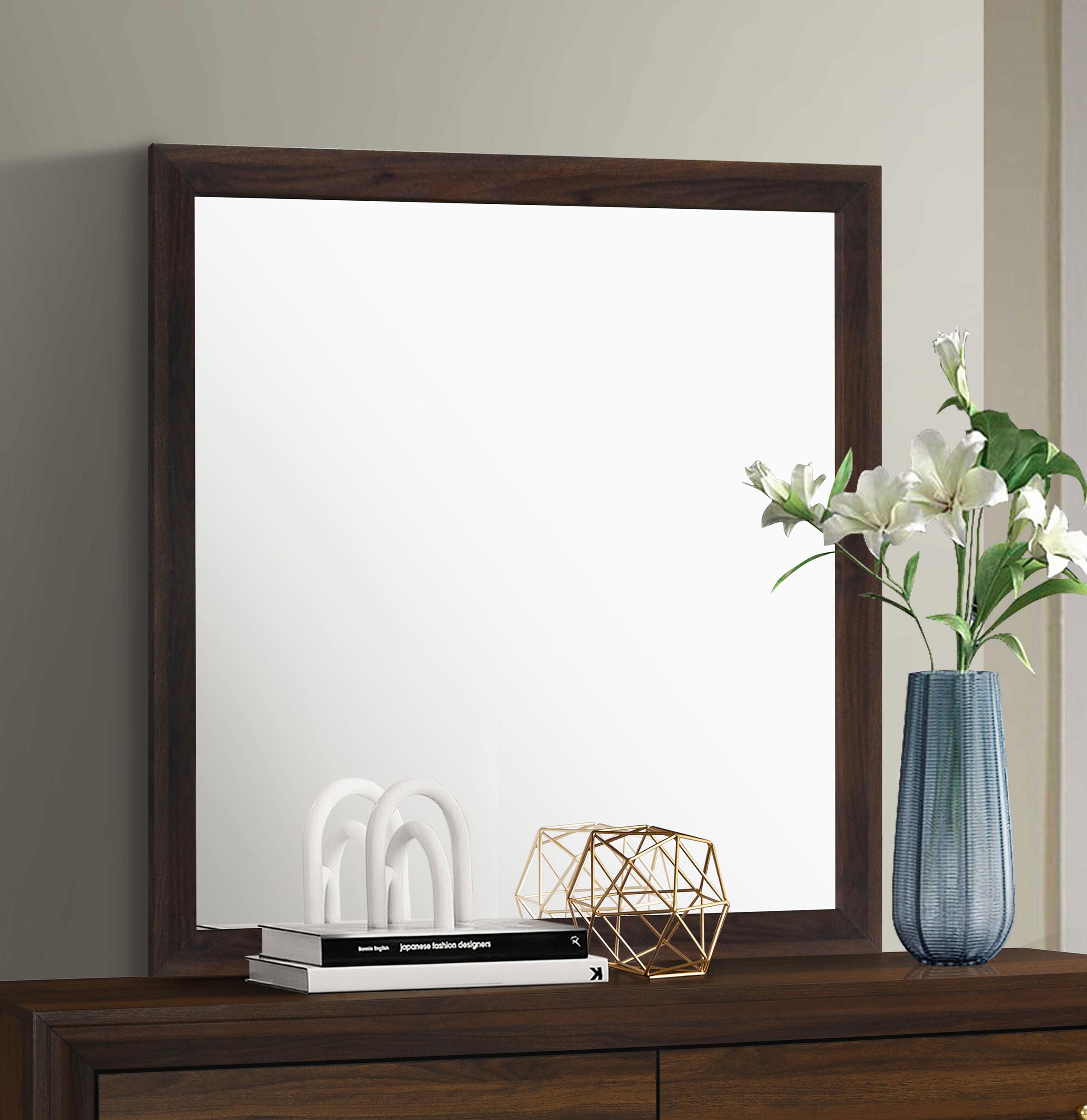 Coaster Welsley Transitional Walnut Dresser Mirror Model 223444