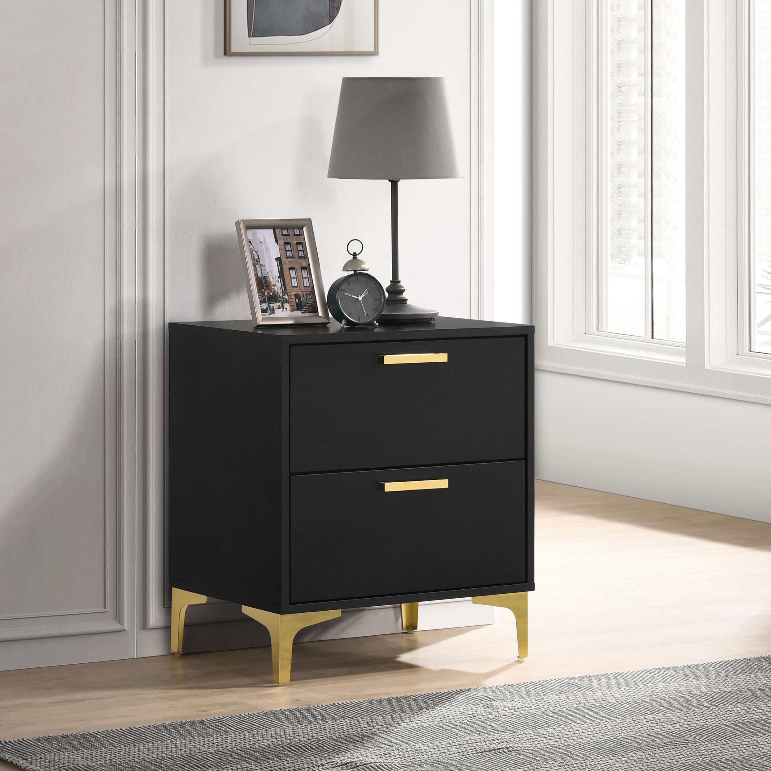 Coaster Kendall Modern Classics Black Nightstand Model 224452
