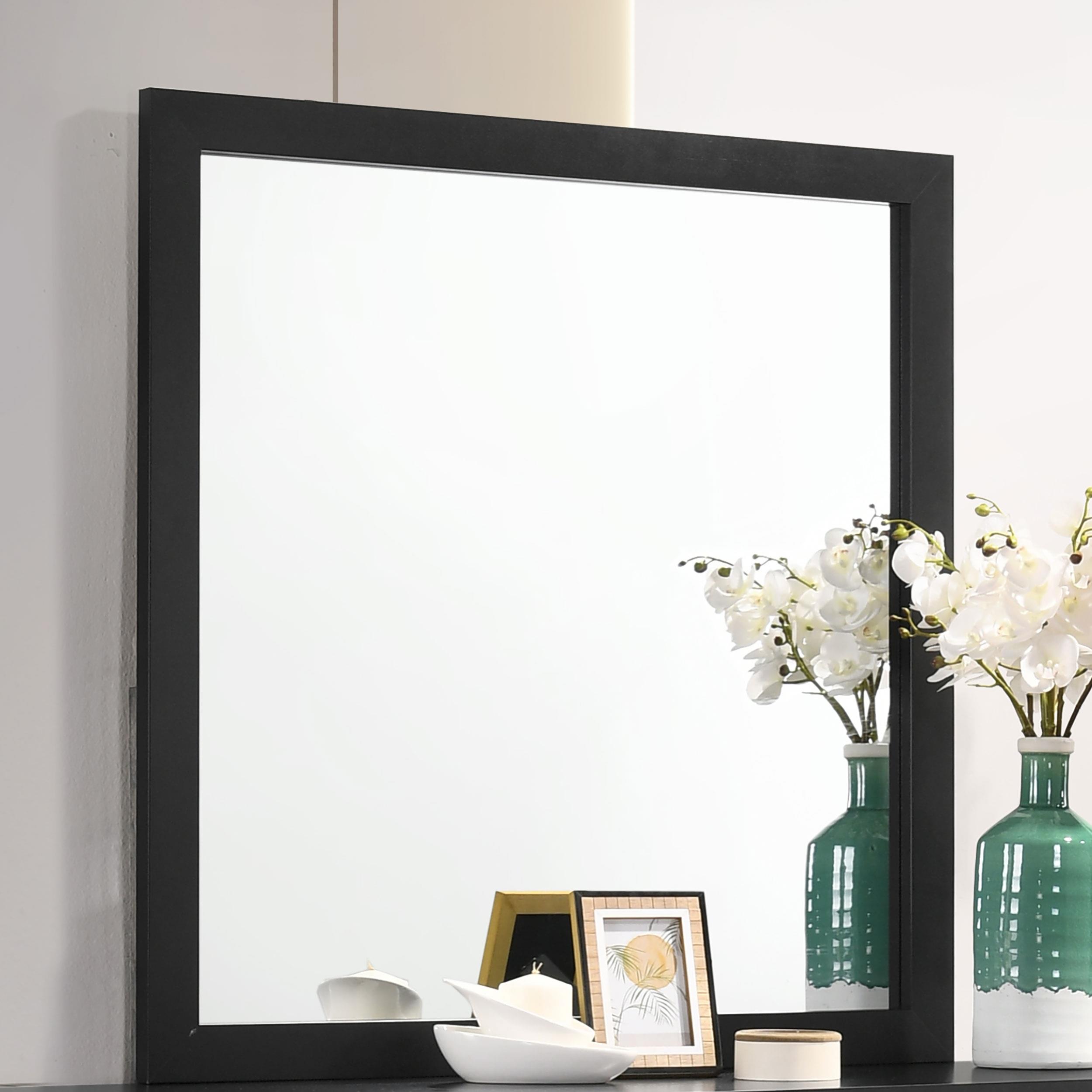 Coaster Kendall Modern Classics Black Dresser Mirror Model 224454