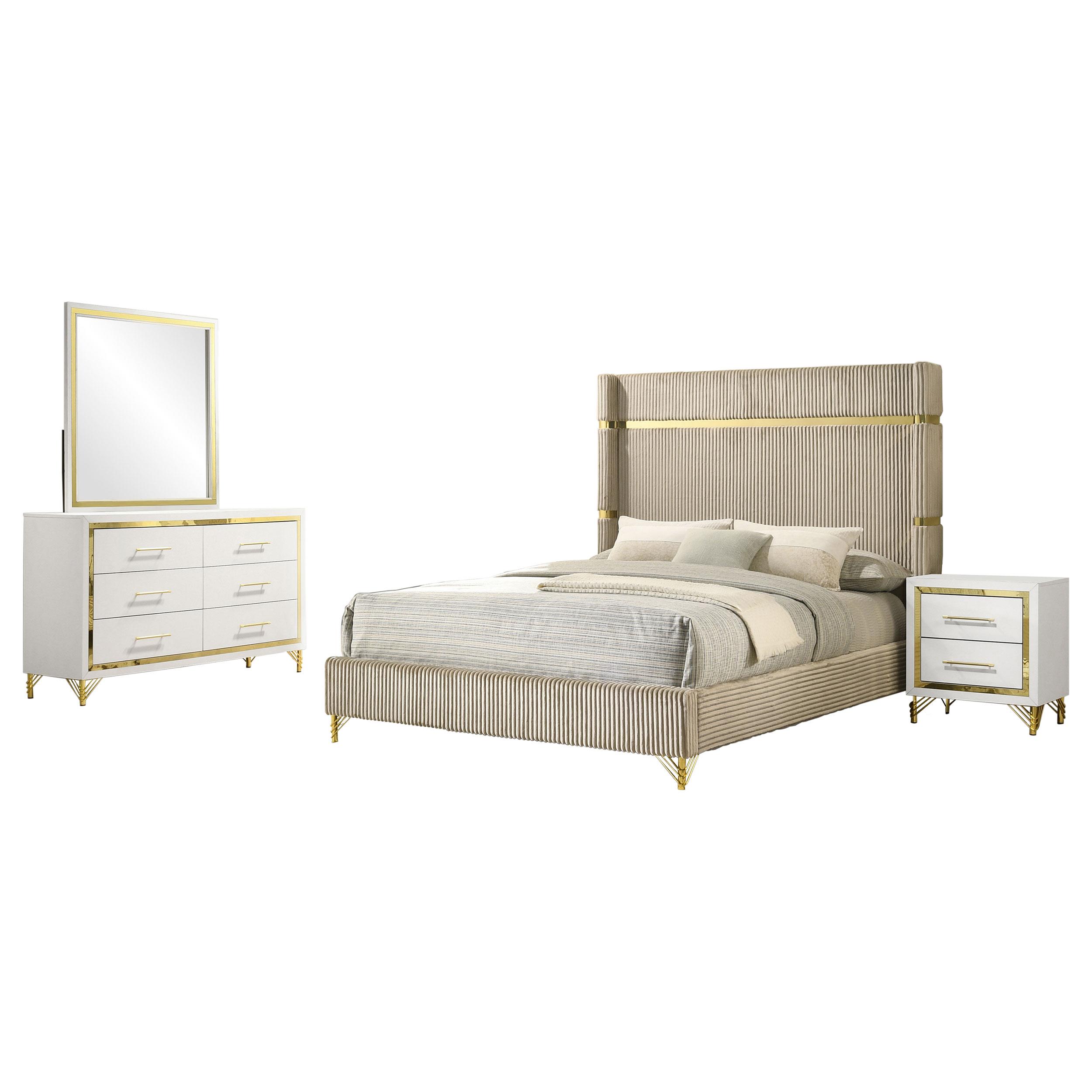 Coaster Lucia Modern Classics White Queen Bed Model 224731Q-S4