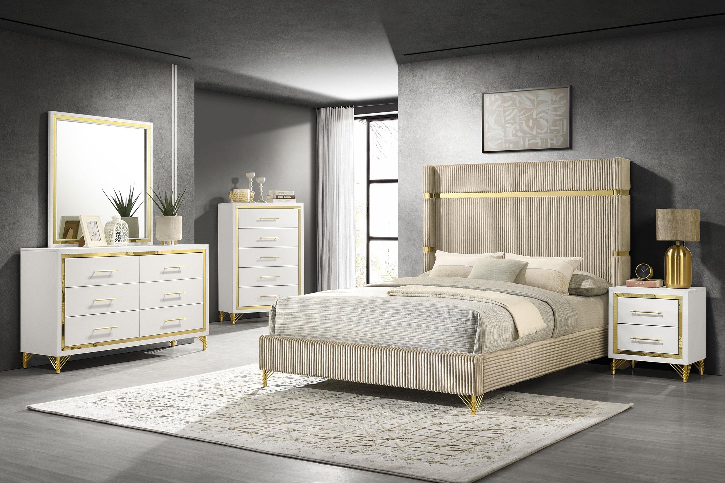 Coaster Lucia Modern Classics White Queen Bed Model 224731Q-S5
