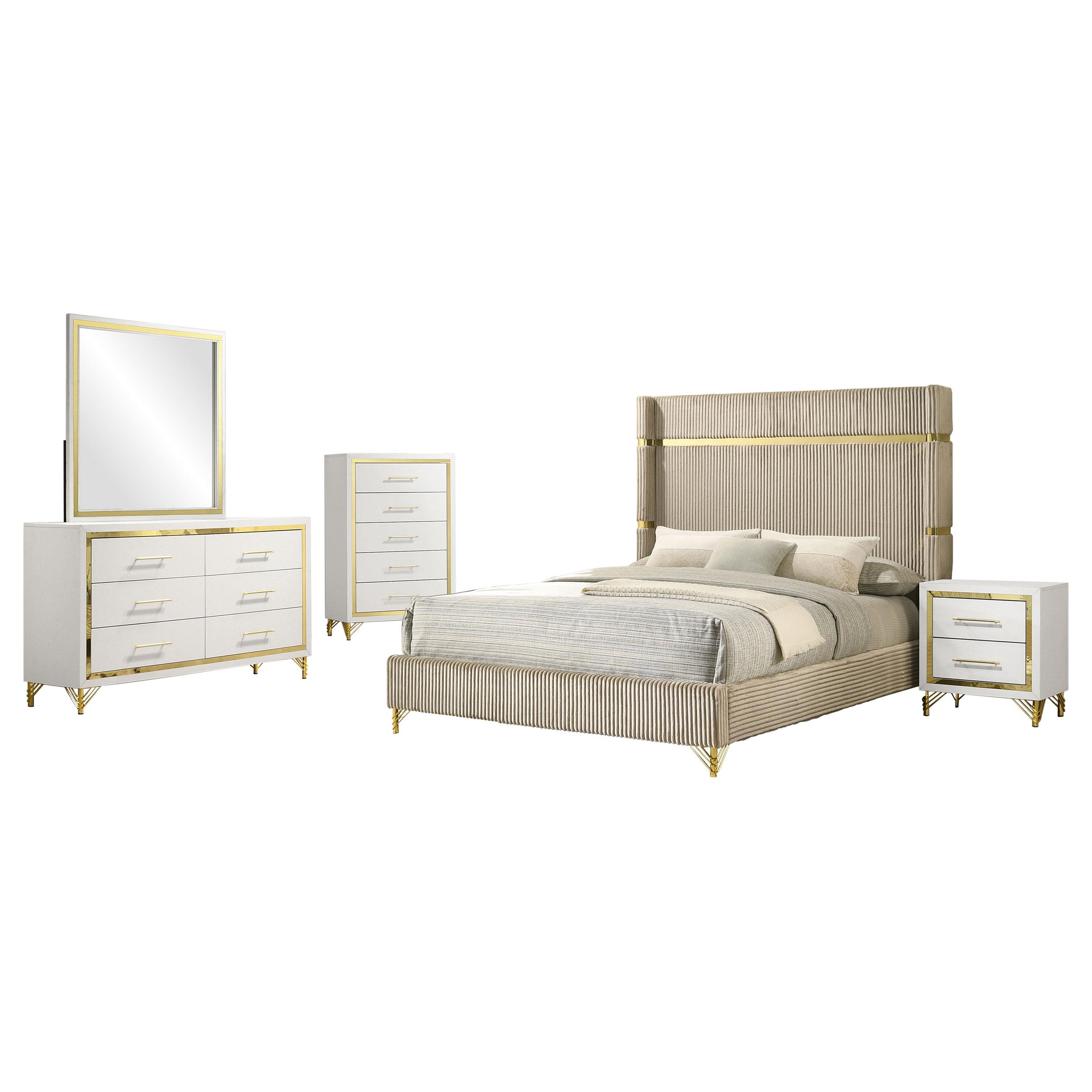 Coaster Lucia Modern Classics White Queen Bed Model 224731Q-S5
