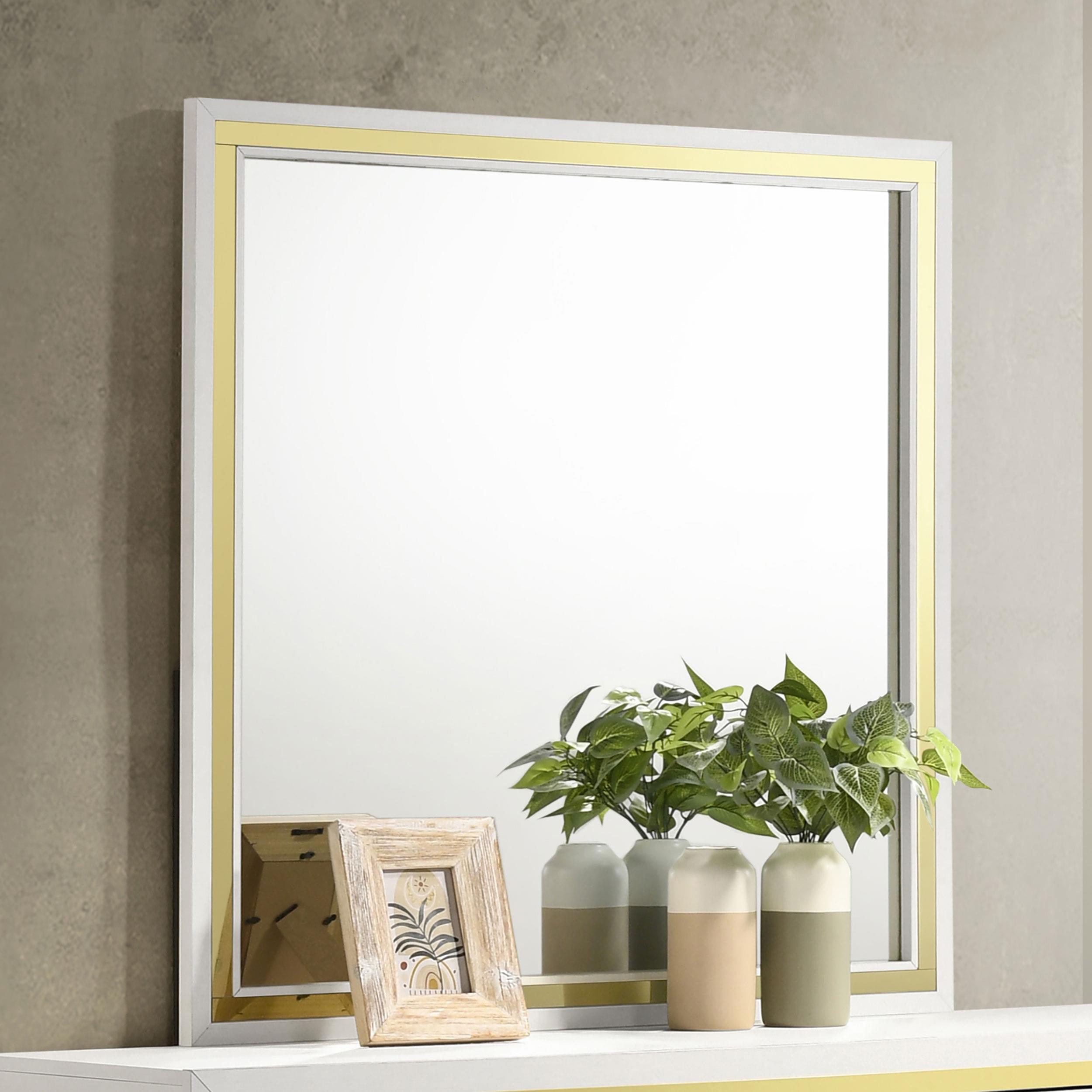 Coaster Lucia Modern Classics White Dresser Mirror Model 224734