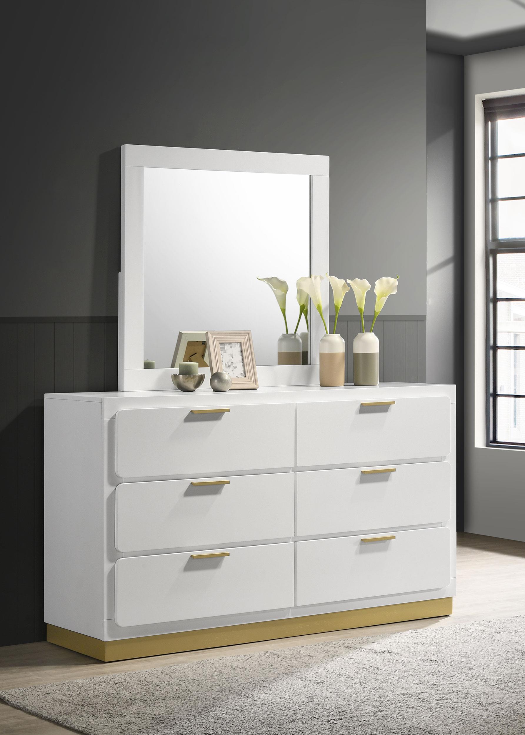 Coaster Caraway Contemporary Dresser With Mirror Model 224773M