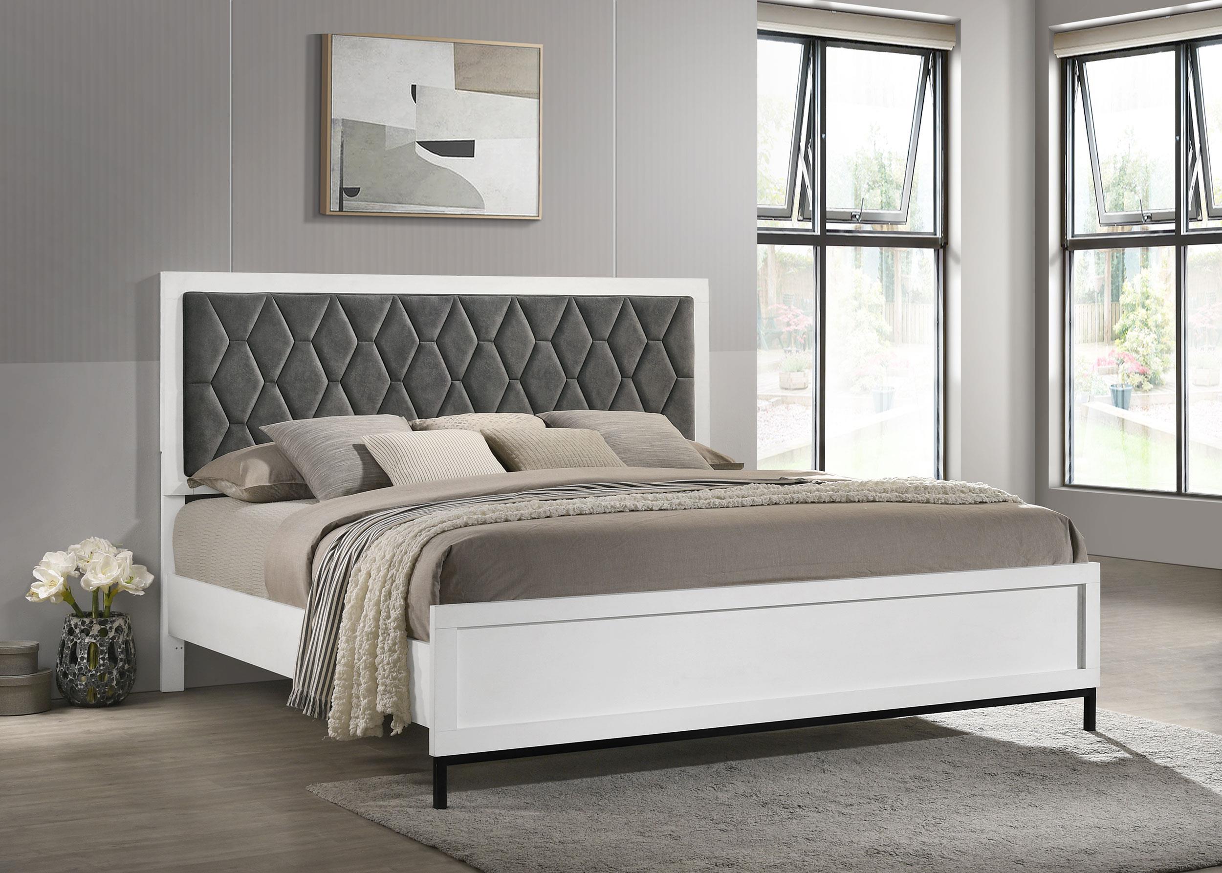 Coaster Sonora Contemporary White Eastern King Bed Model 224861Ke