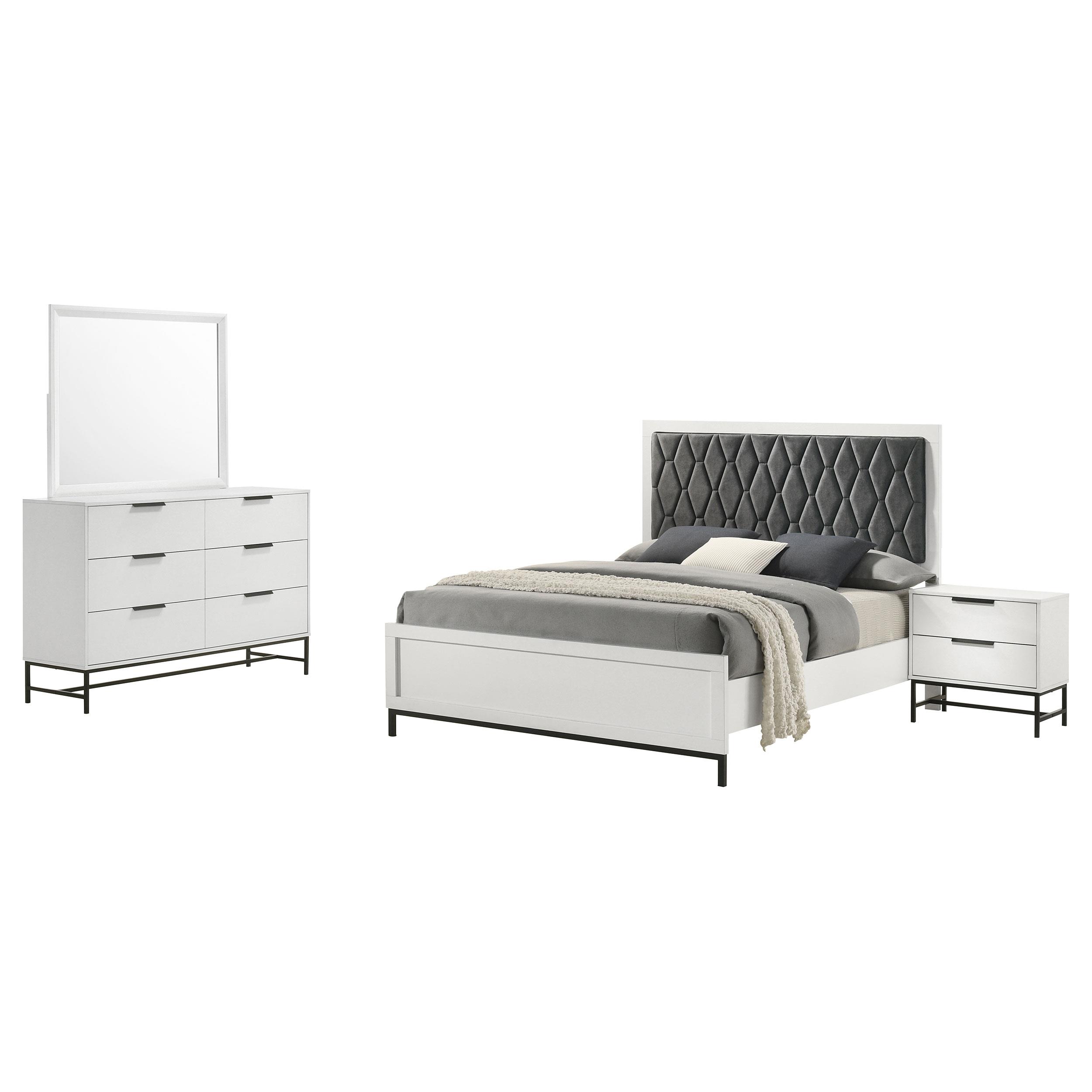 Coaster Sonora Contemporary White California King Bed Model 224861Kw-S4