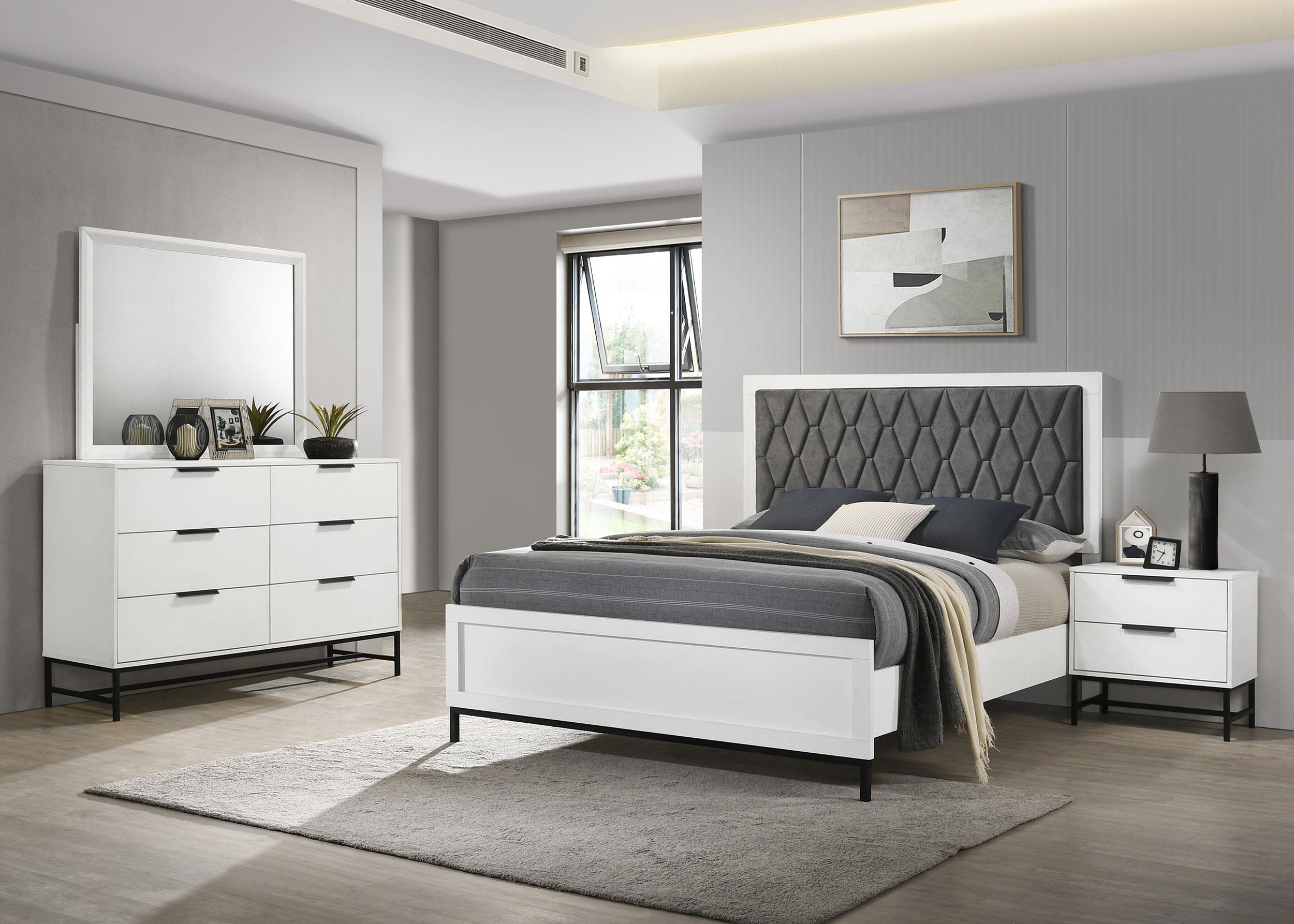 Coaster Sonora Contemporary White Queen Bed Model 224861Q-S4