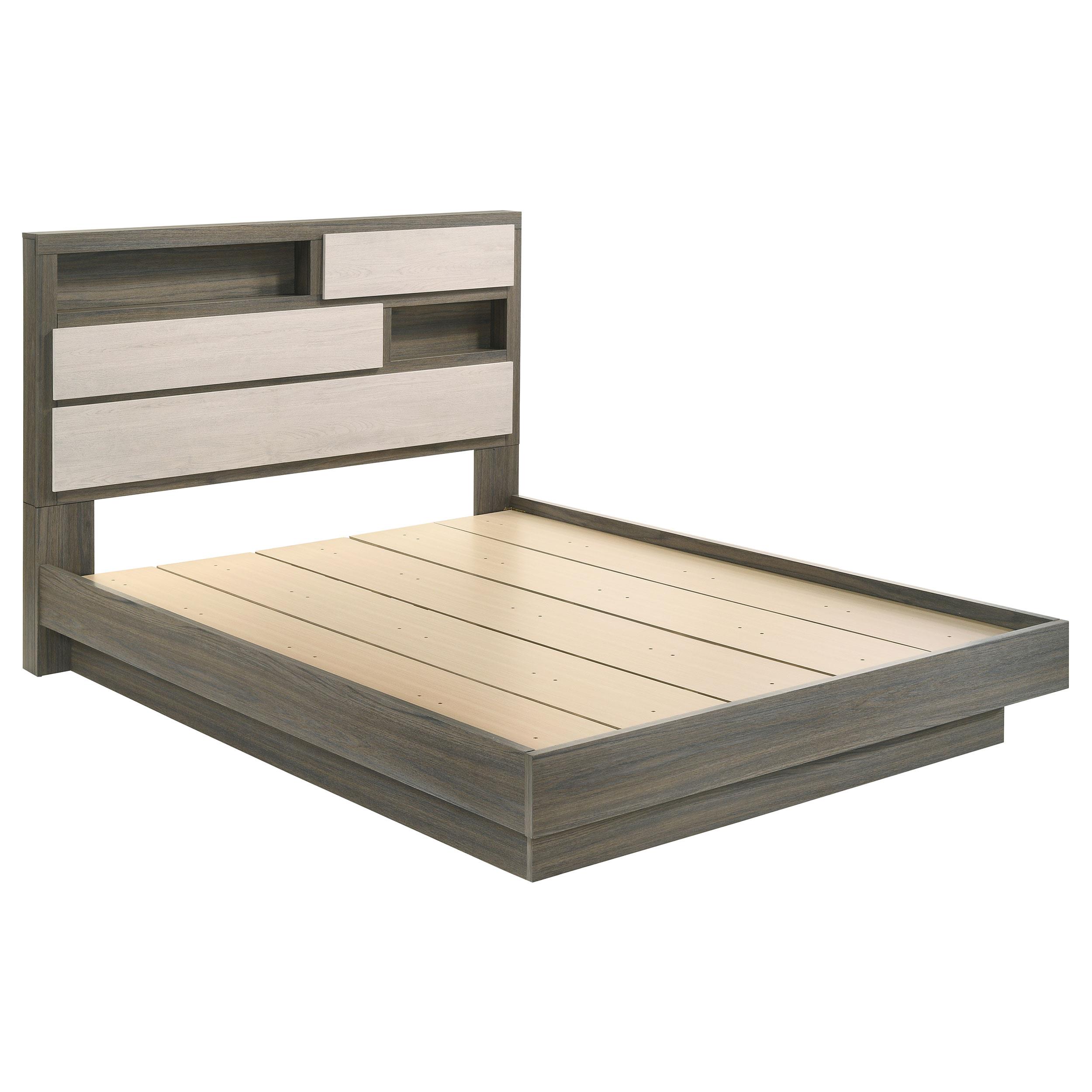 Coaster Fenwick Contemporary Grey Oak Queen Bed Model 224981Q