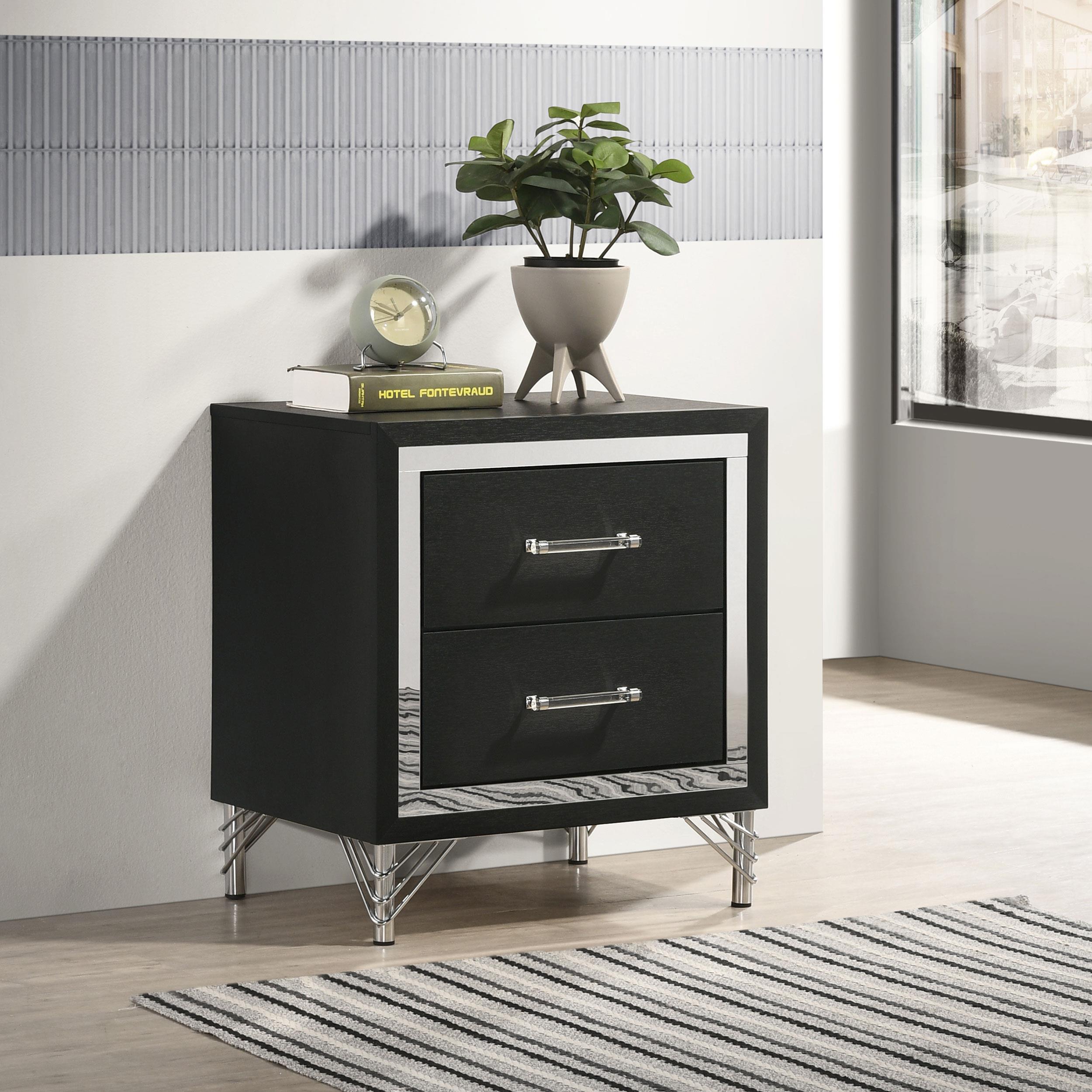 Coaster Lucia Modern Classics Black Nightstand Model 224992