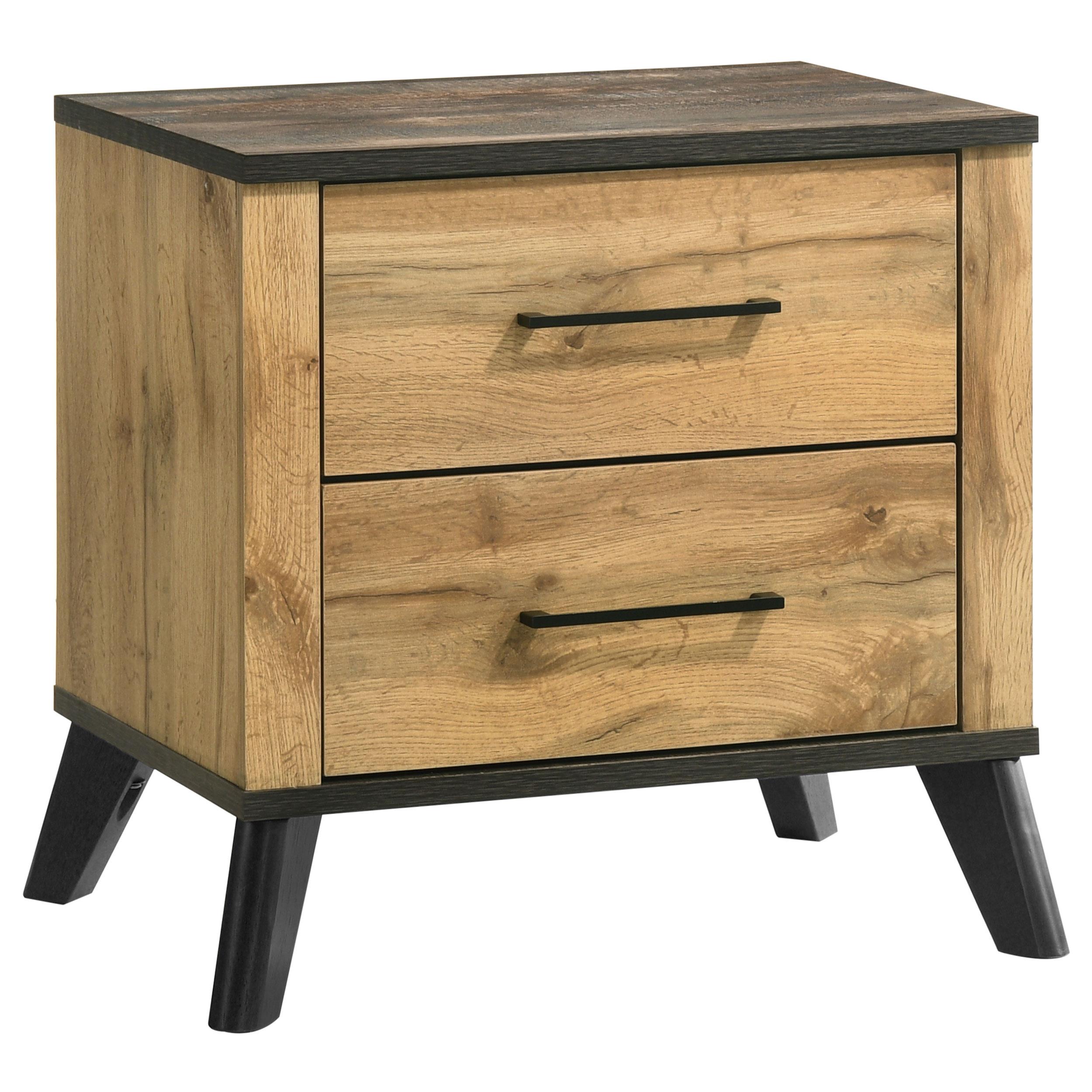 Coaster Kaywood Mid-Century Modern Weathered Brown Nightstand Model 225002