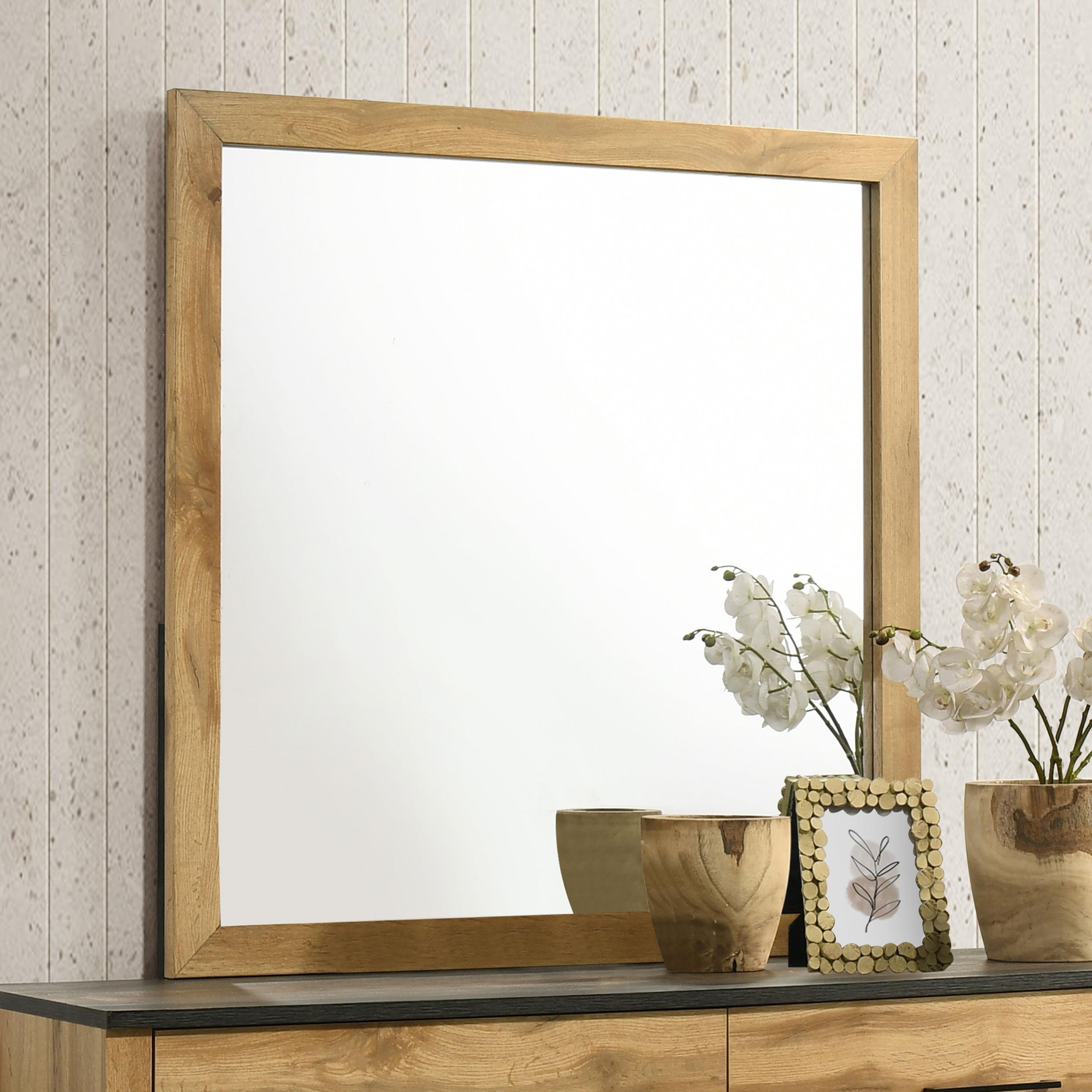 Coaster Kaywood Mid-Century Modern Natural Dresser Mirror Model 225004