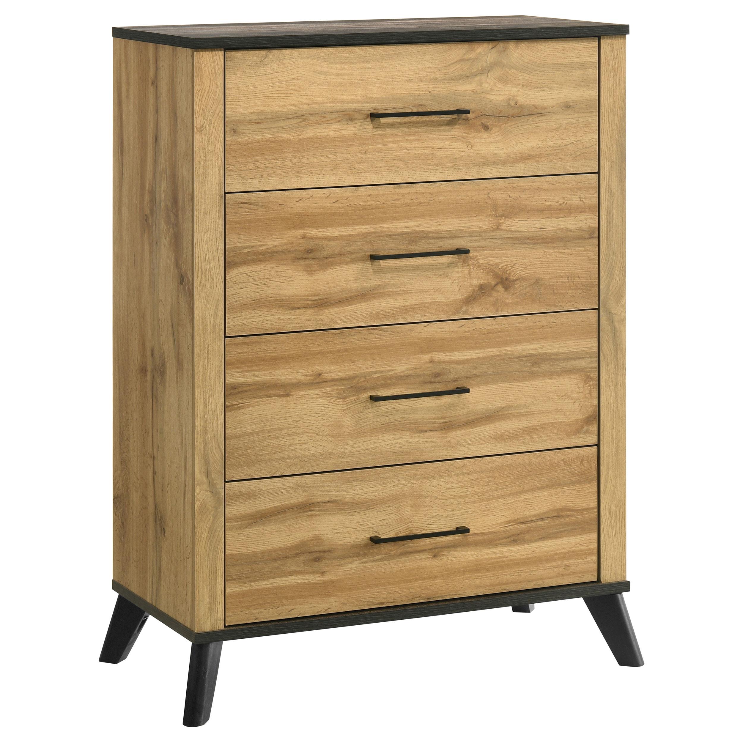 Coaster Kaywood Mid-Century Modern Weathered Brown Chest Model 225005