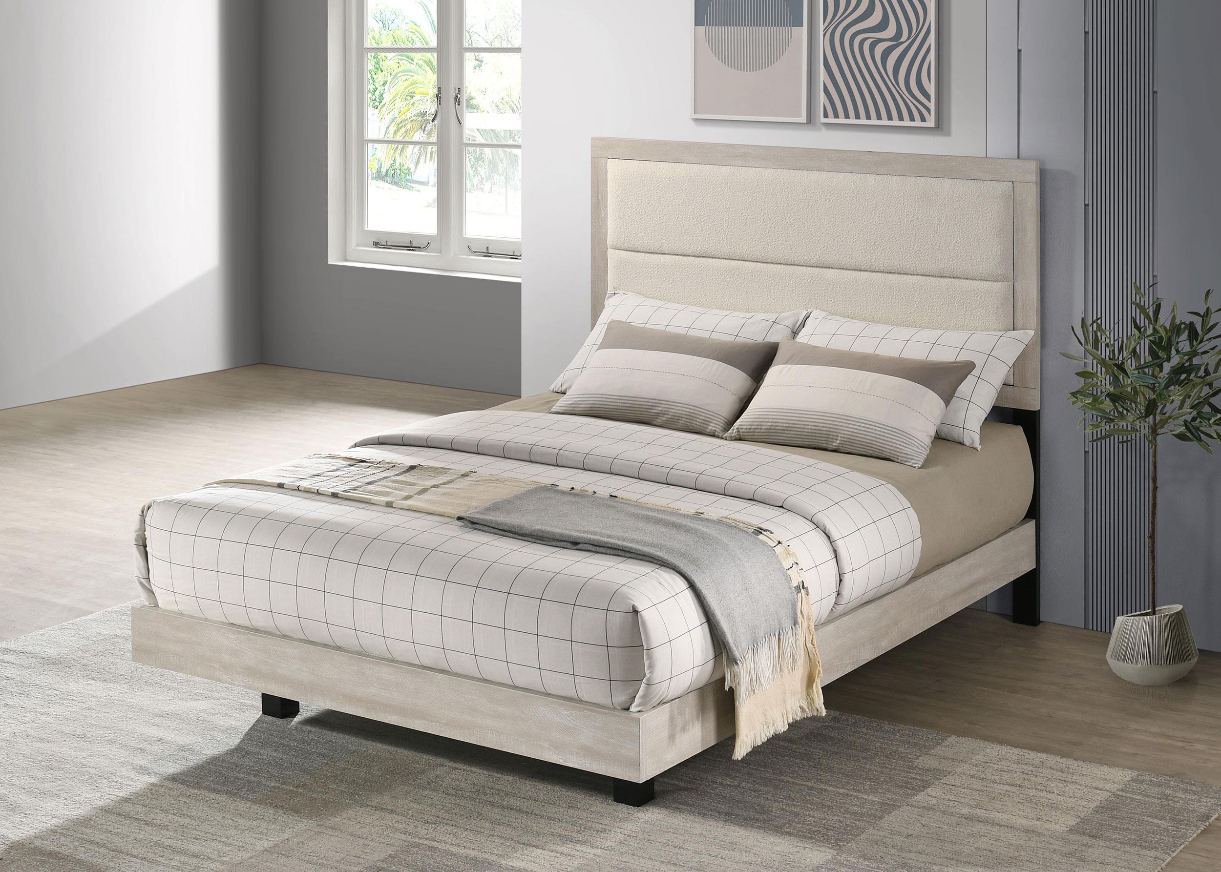 Coaster Trenton Contemporary Rustic Cream Full Bed Model 225061F