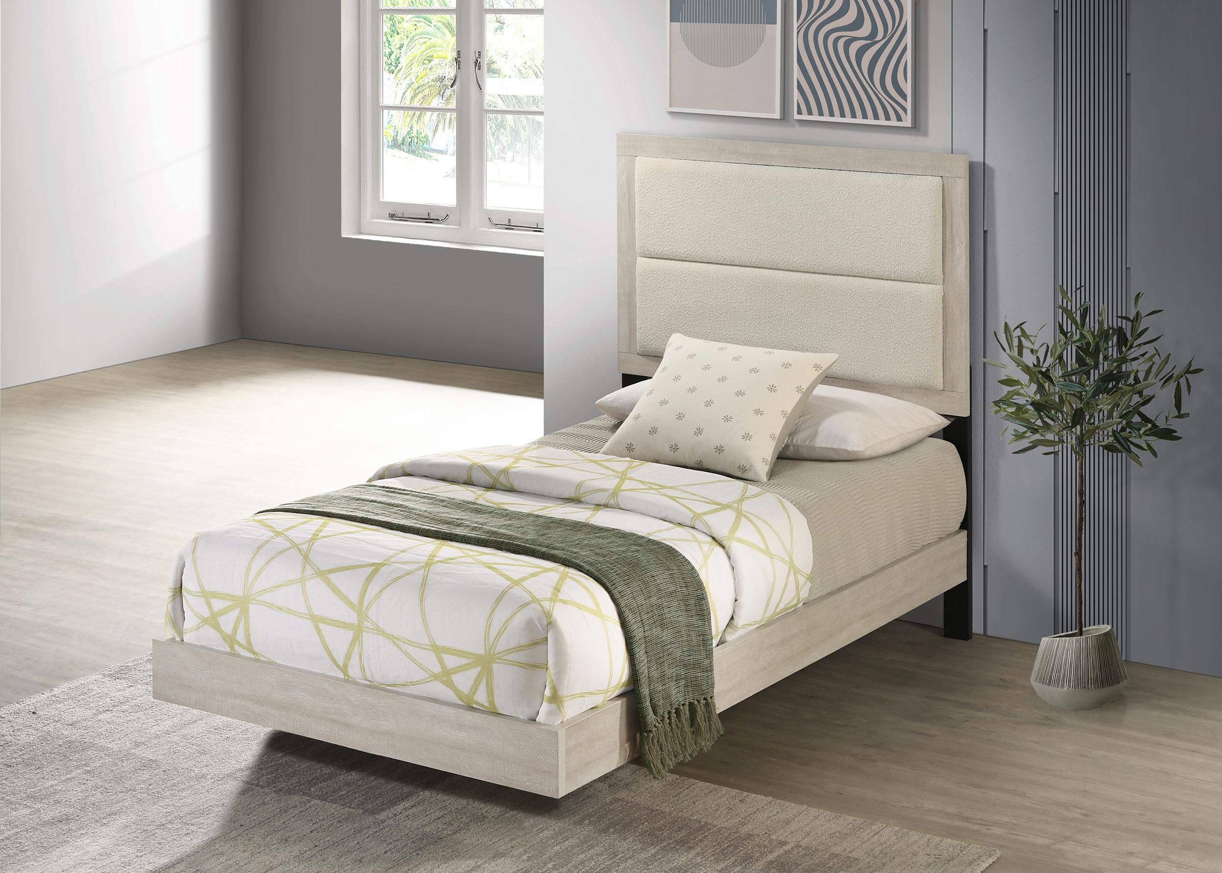 Coaster Trenton Contemporary Rustic Cream Twin Bed Model 225061T