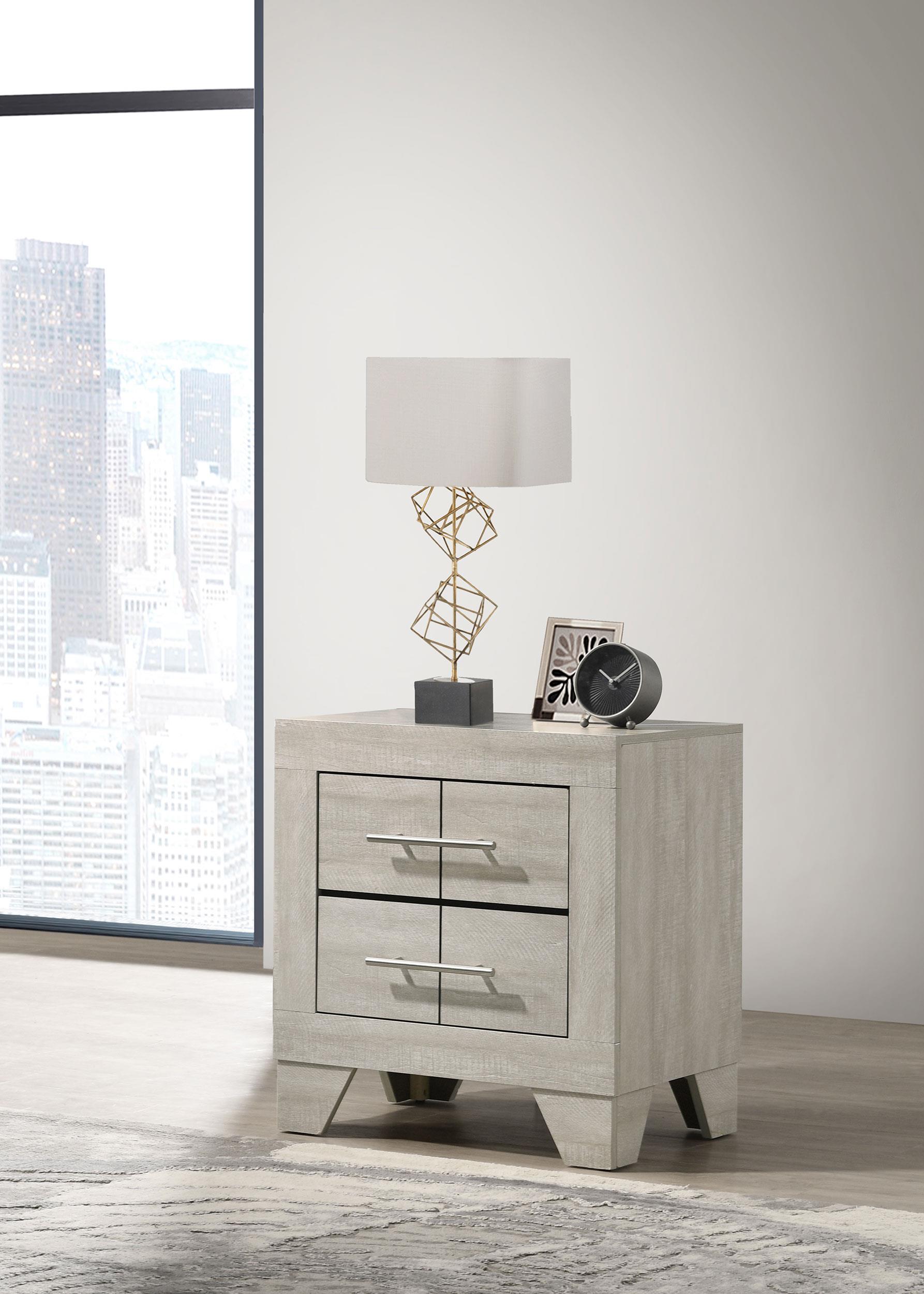 Coaster Trenton Contemporary Rustic Cream Nightstand Model 225062