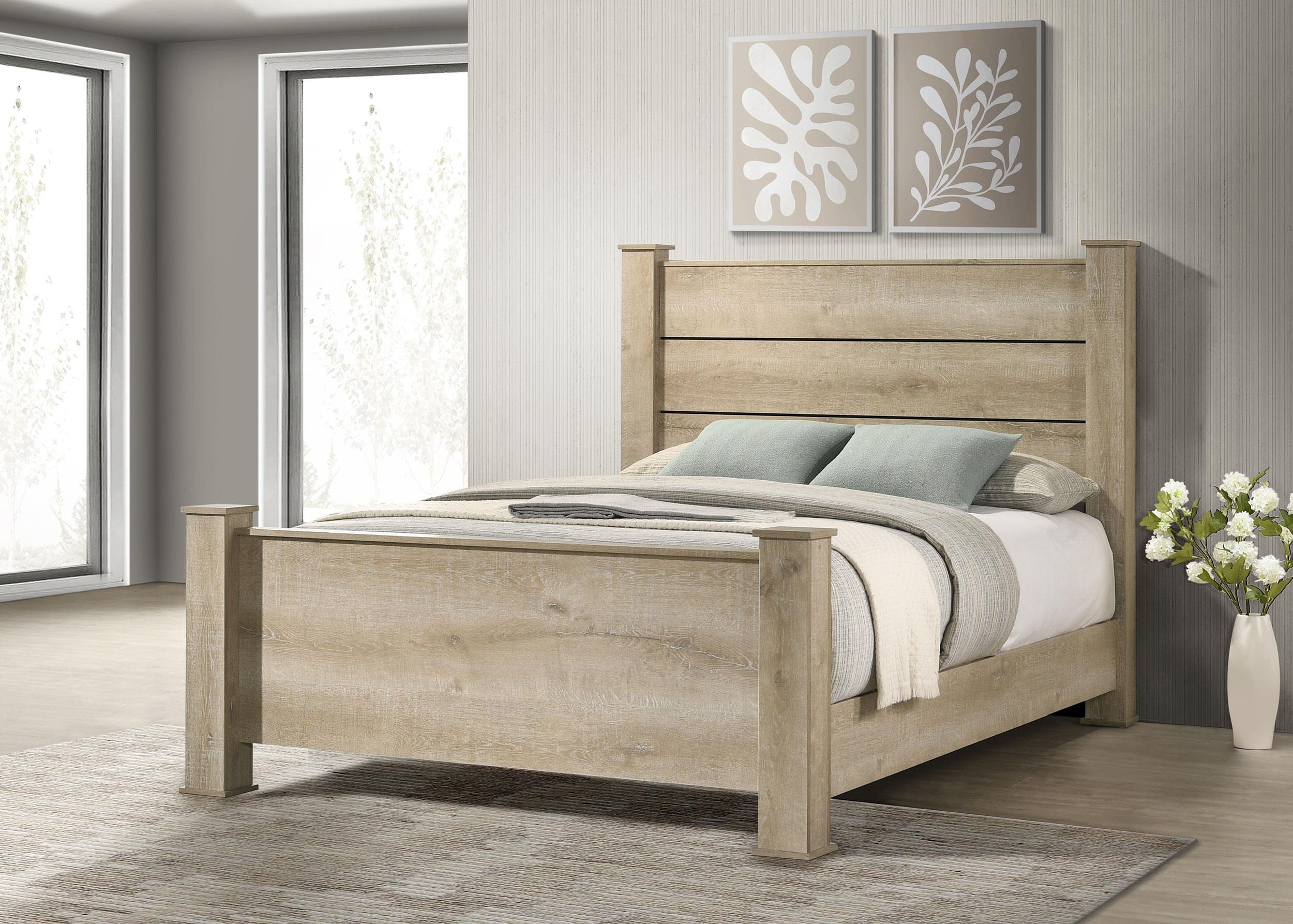 Coaster Oakglen Rustic Weathered Oak Eastern King Bed Model 225101Ke