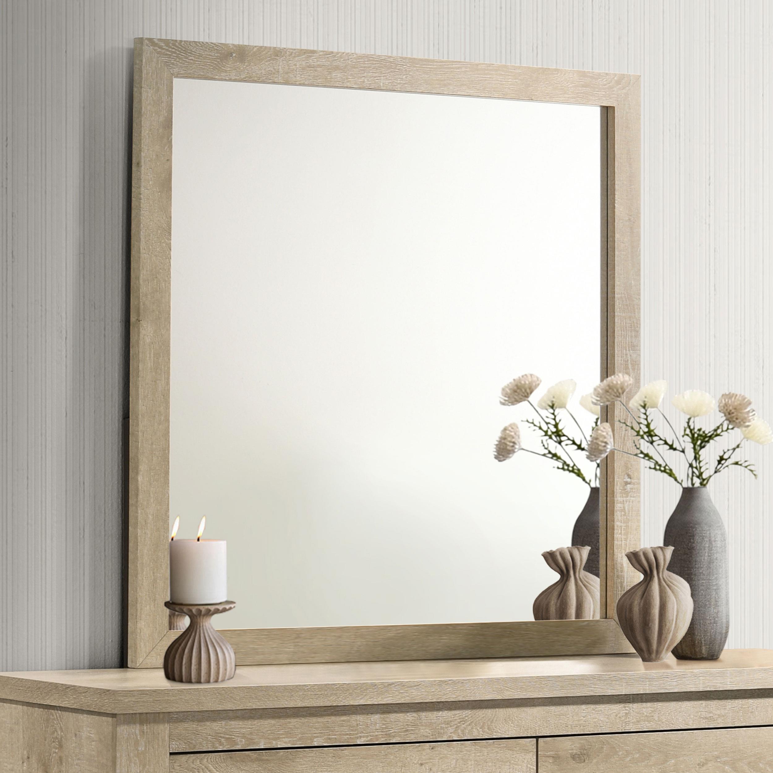 Coaster Oakglen Rustic Weathered Oak Dresser Mirror Model 225104