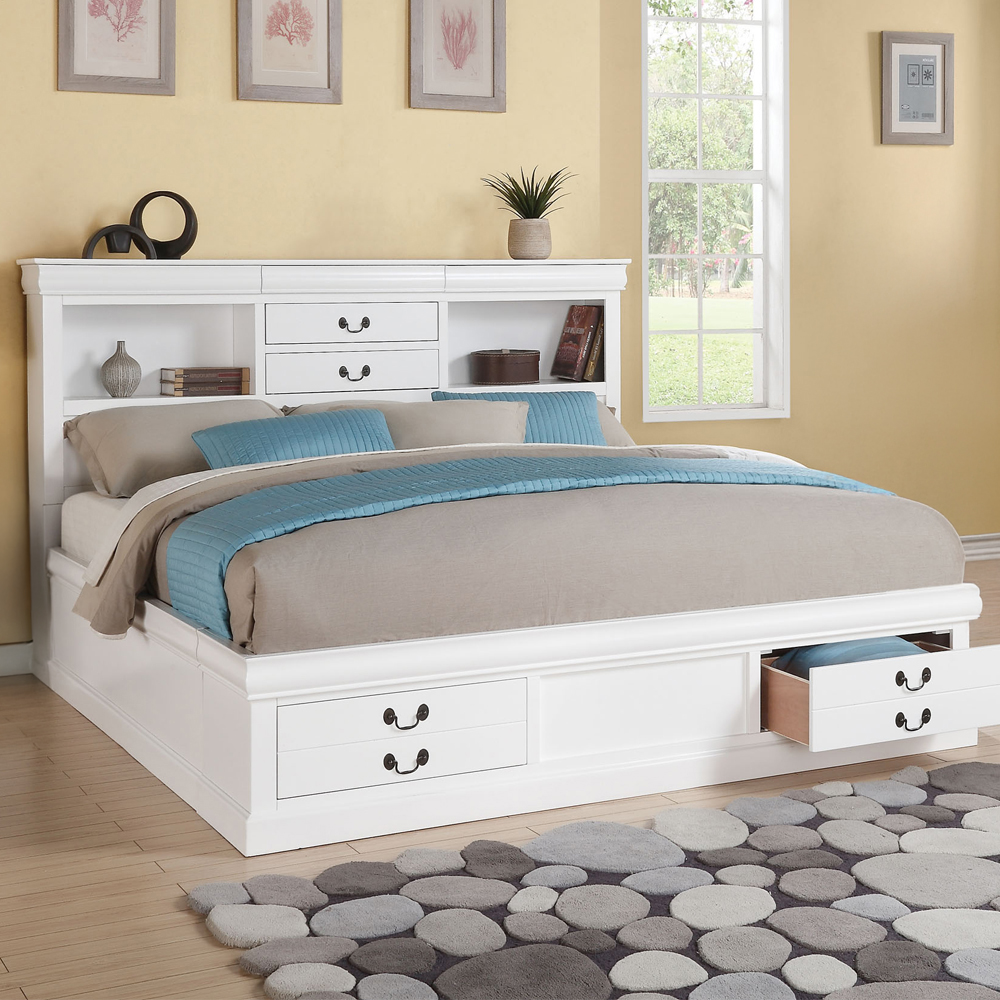 Acme Louis Philippe III Queen Bed with Storage Model 24490Q