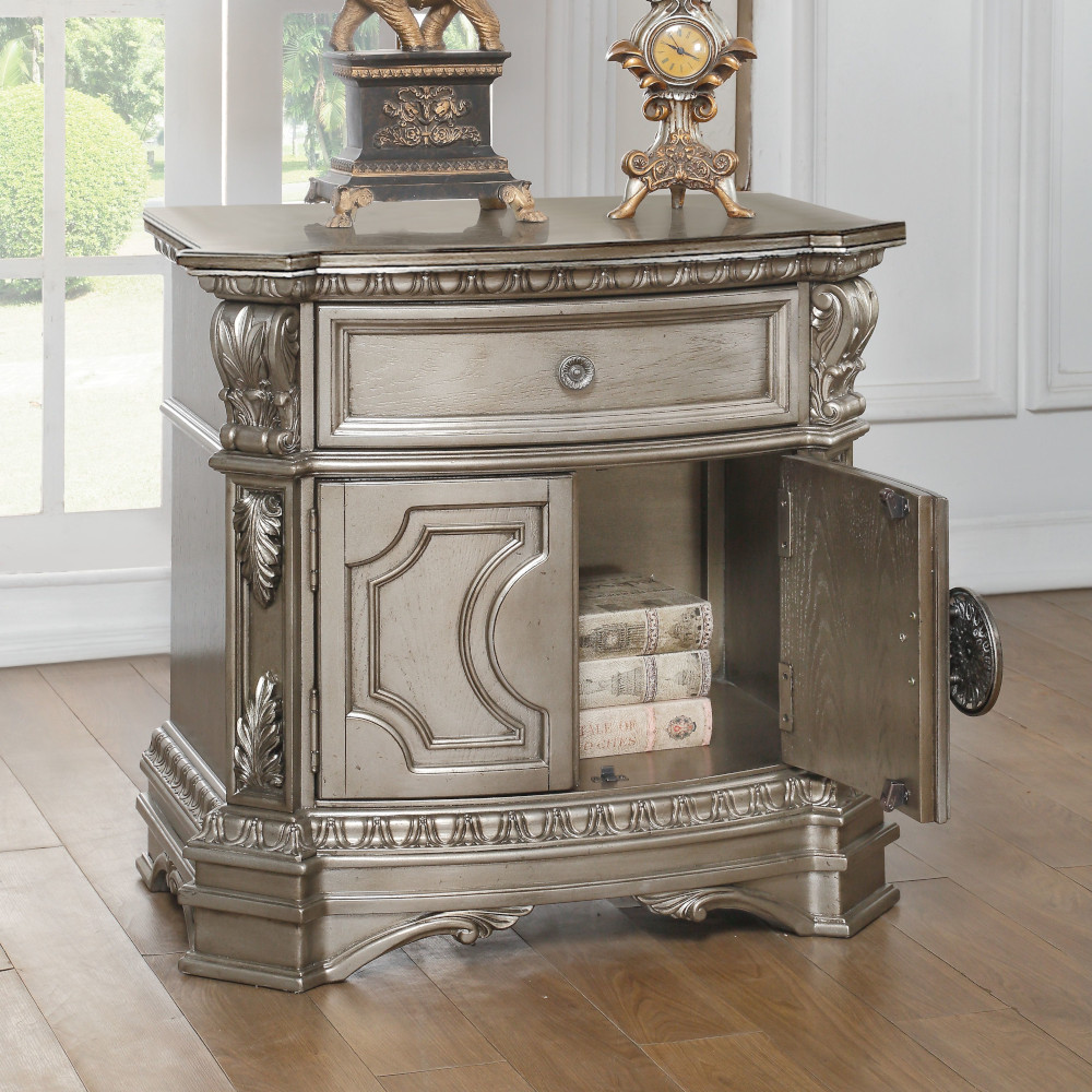 Acme Northville Nightstand with Wooden Top Model 26935