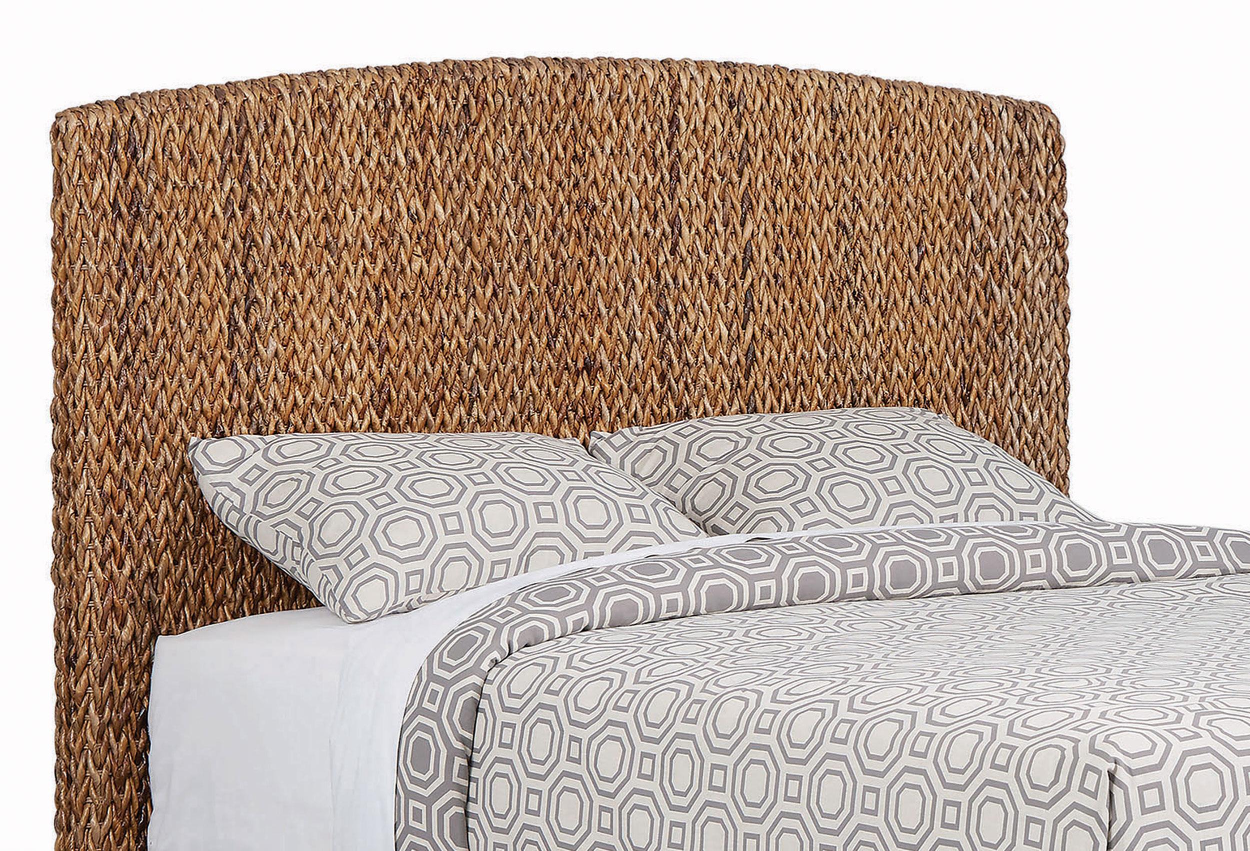 Coaster Laughton Coastal Amber Queen Banana Leaf Headboard & Hardware, Box 1 Of 2 Model 300501Qb1