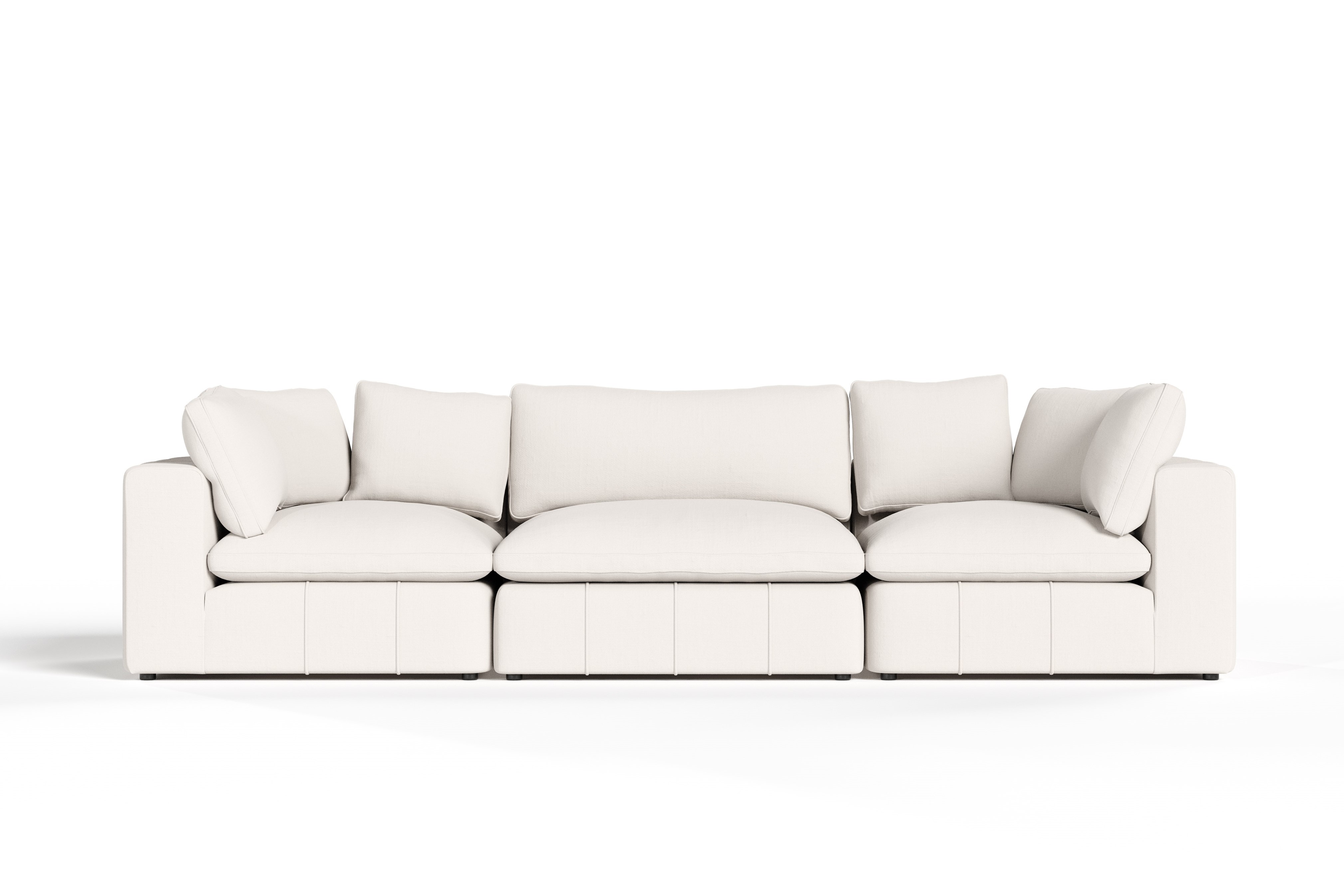 LA Furniture Vicki Modern Off-White Fabric Modular Sectional-3-Piece Sectional VGKV-KF.8033-MOD-IVORY-3-Piece Sectional Contemporary Style by Vig Furnitrue Number 85583|85583A Catch Home Goods