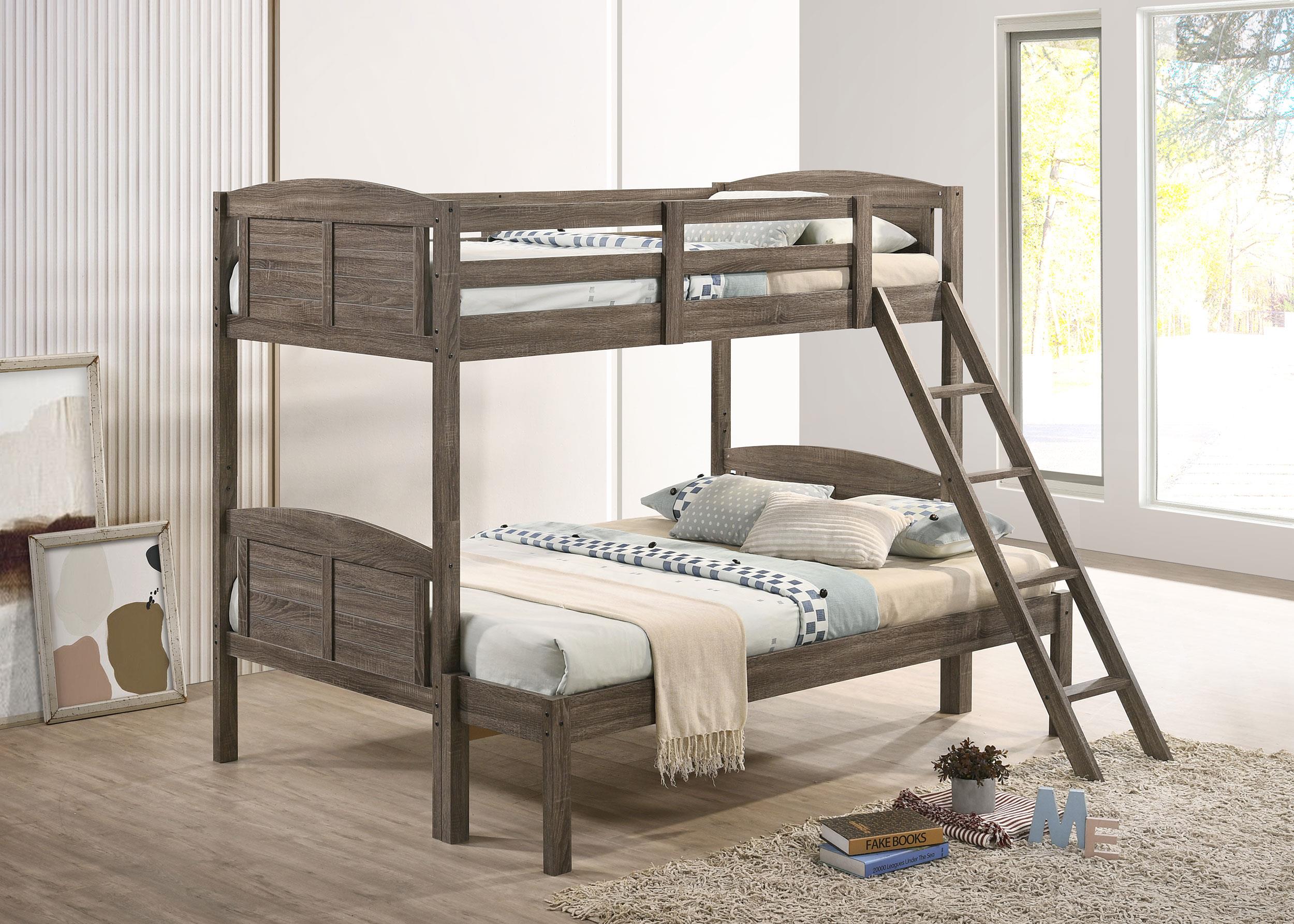 Coaster Flynn Farmhouse Weathered Brown Twin / Full Bunk Bed Model 400809-Sm