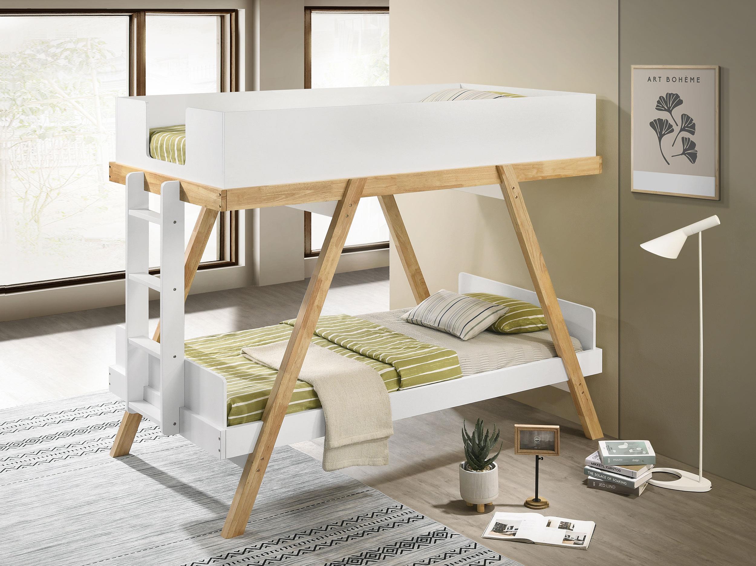 Coaster Frankie Mid-Century Modern Twin / Twin Bunk Bed Model 460570T-Sm